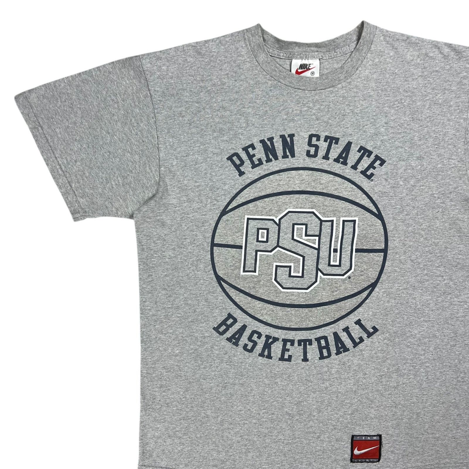 Nike × Vintage 90s Nike Penn State University Basketball Nittany Lions tee Size US L / EU 52-54 / 3 - 4 Thumbnail