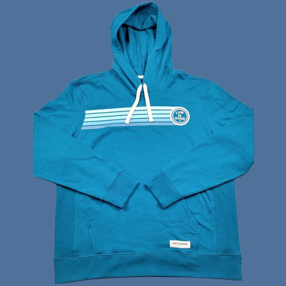 Life is Good Life is Good Hoodie Mens XL Blue Logo Pullover Hooded Pockets Casual Classic Colorful Size US XL / EU 56 / 4 - 1 Thumbnail