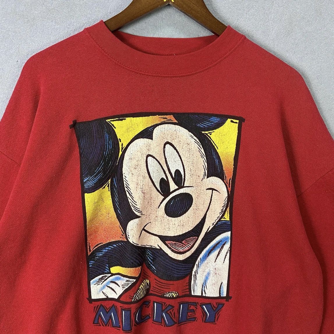Vintage Vintage Mickey Mouse Sweatshirt 90s Size US XL / EU 56 / 4 - 2 Thumbnail