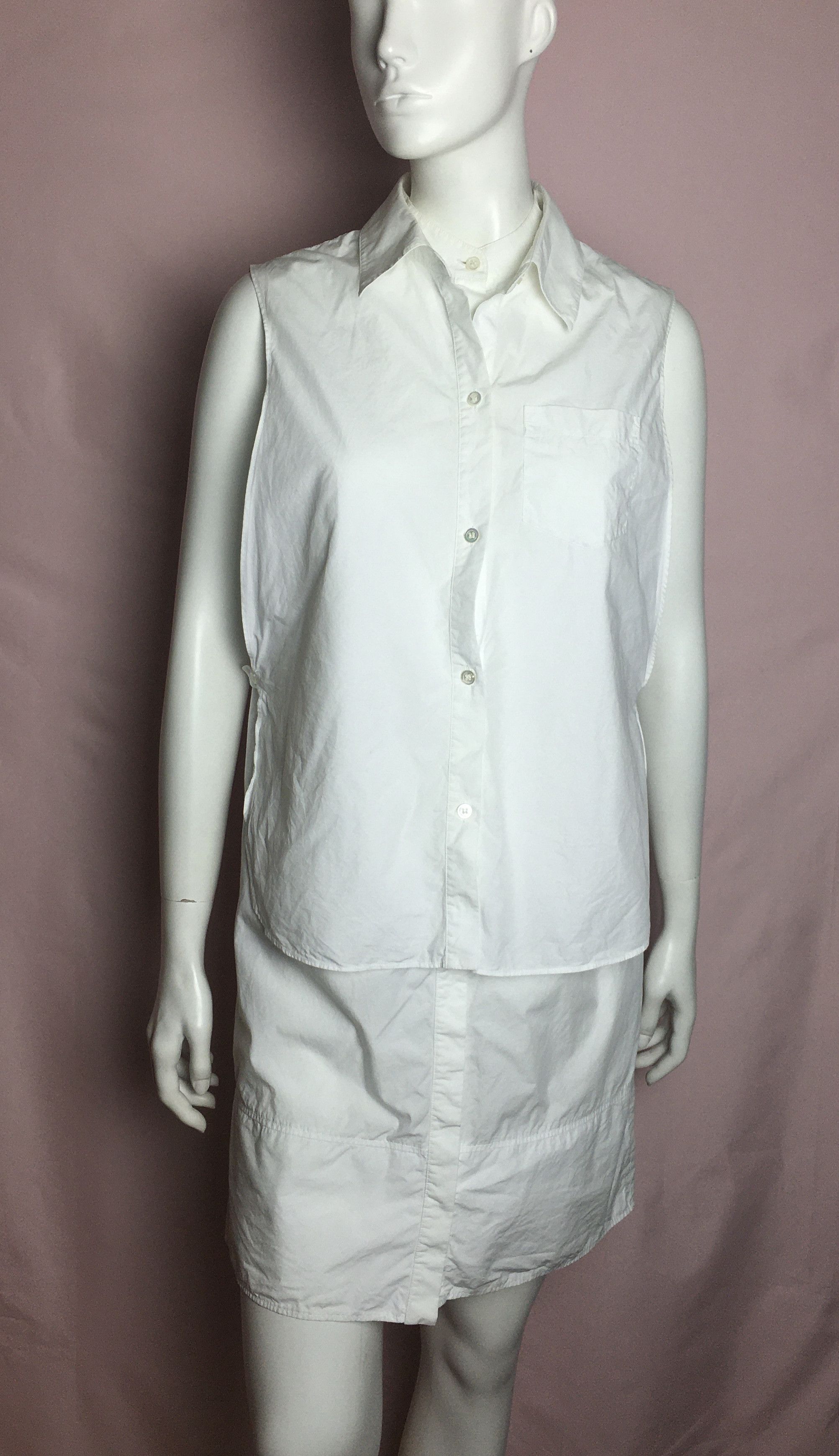 Alexander Wang Alexander Wang Shirt Dress White Collared Cotton Size 6 Size M / US 6-8 / IT 42-44 - 5 Thumbnail