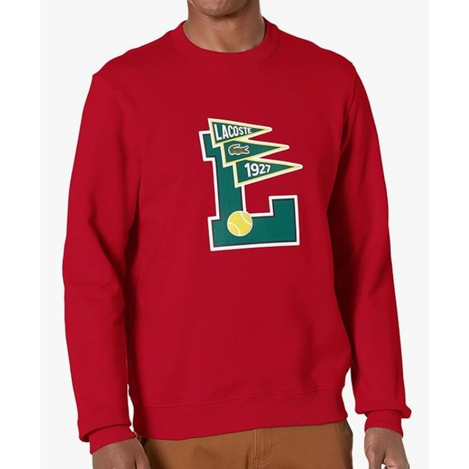 Lacoste Lacoste Men's Long Sleeve Varsity L Crewneck Sweatshirt 3XL Size US XXL / EU 58 / 5 - 1 Thumbnail