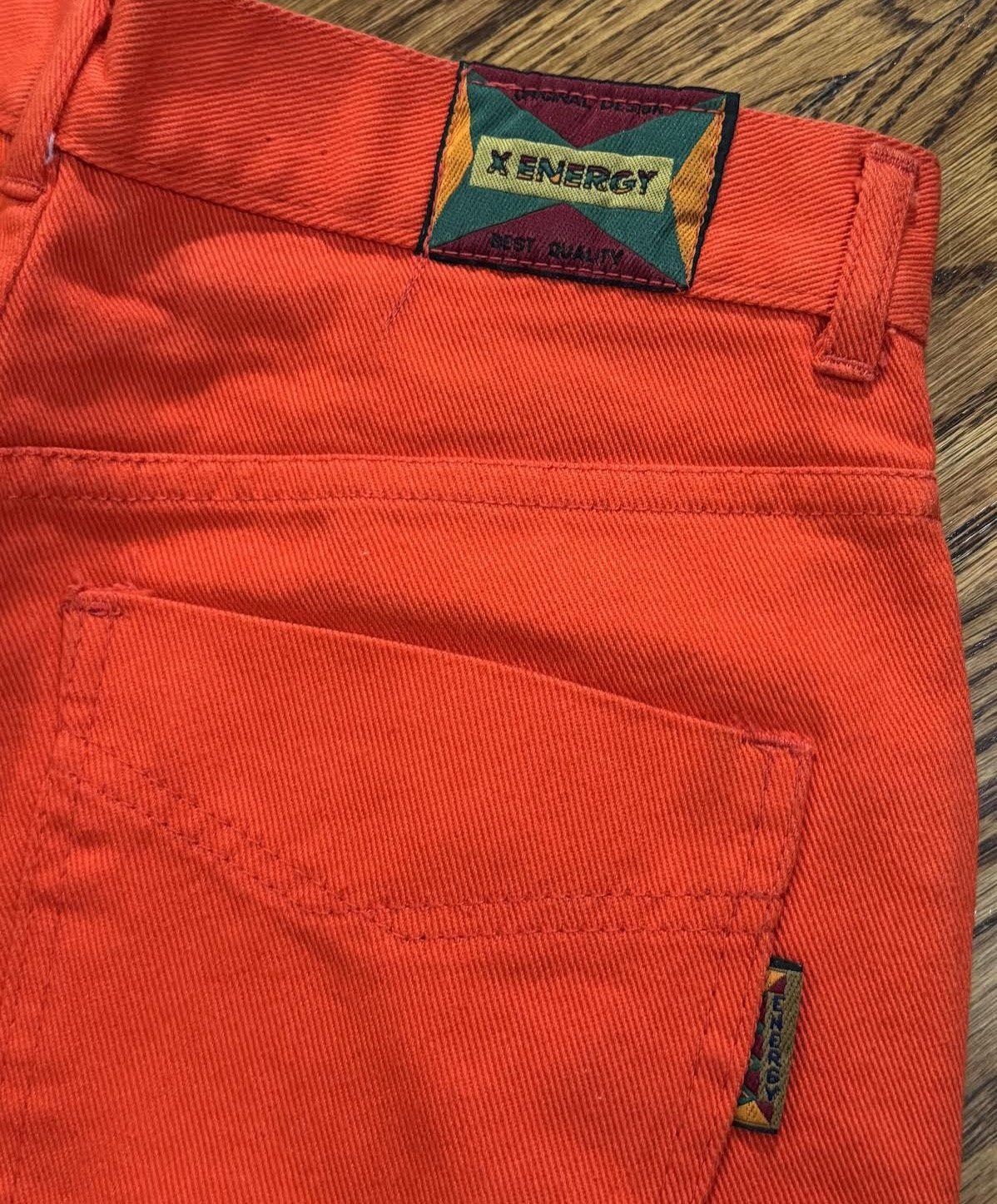 Vintage Vintage X Energy Bright Red Denim Shorts (Size 30) Size US 30 / EU 46 - 3 Thumbnail