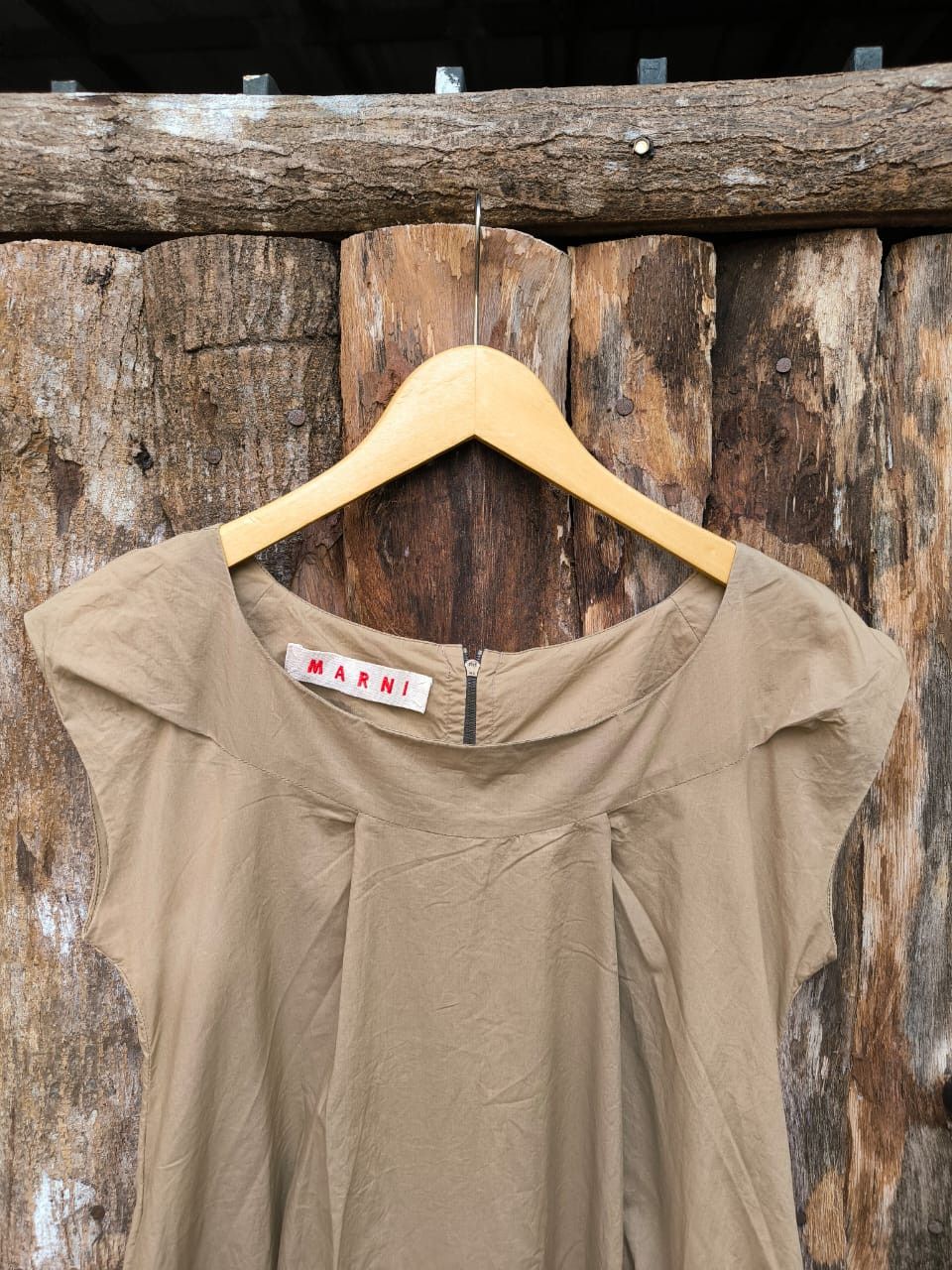 Marni Mini Dress Marni Khaki Size S / US 4 / IT 40 - 3 Thumbnail