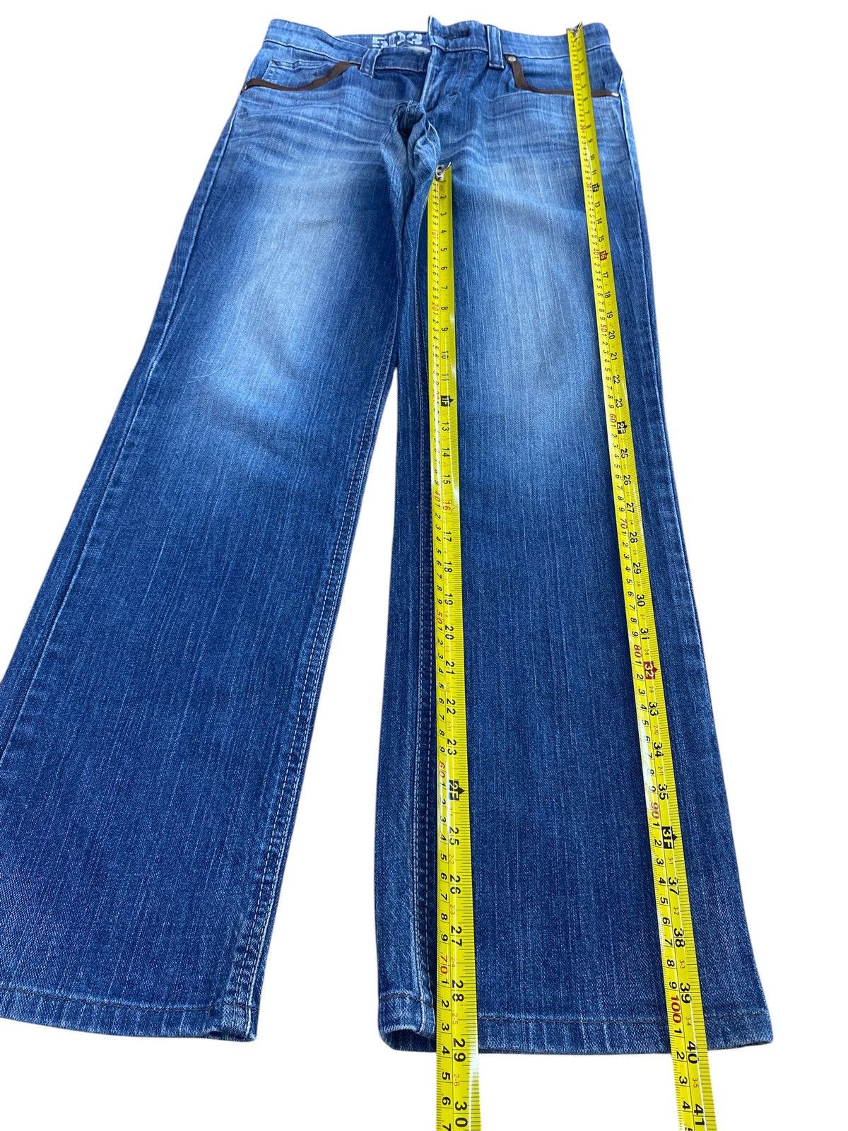 Edwin Edwin Whiskers Faded Wash Style Straight Cut Jeans Size US 30 / EU 46 - 8 Thumbnail