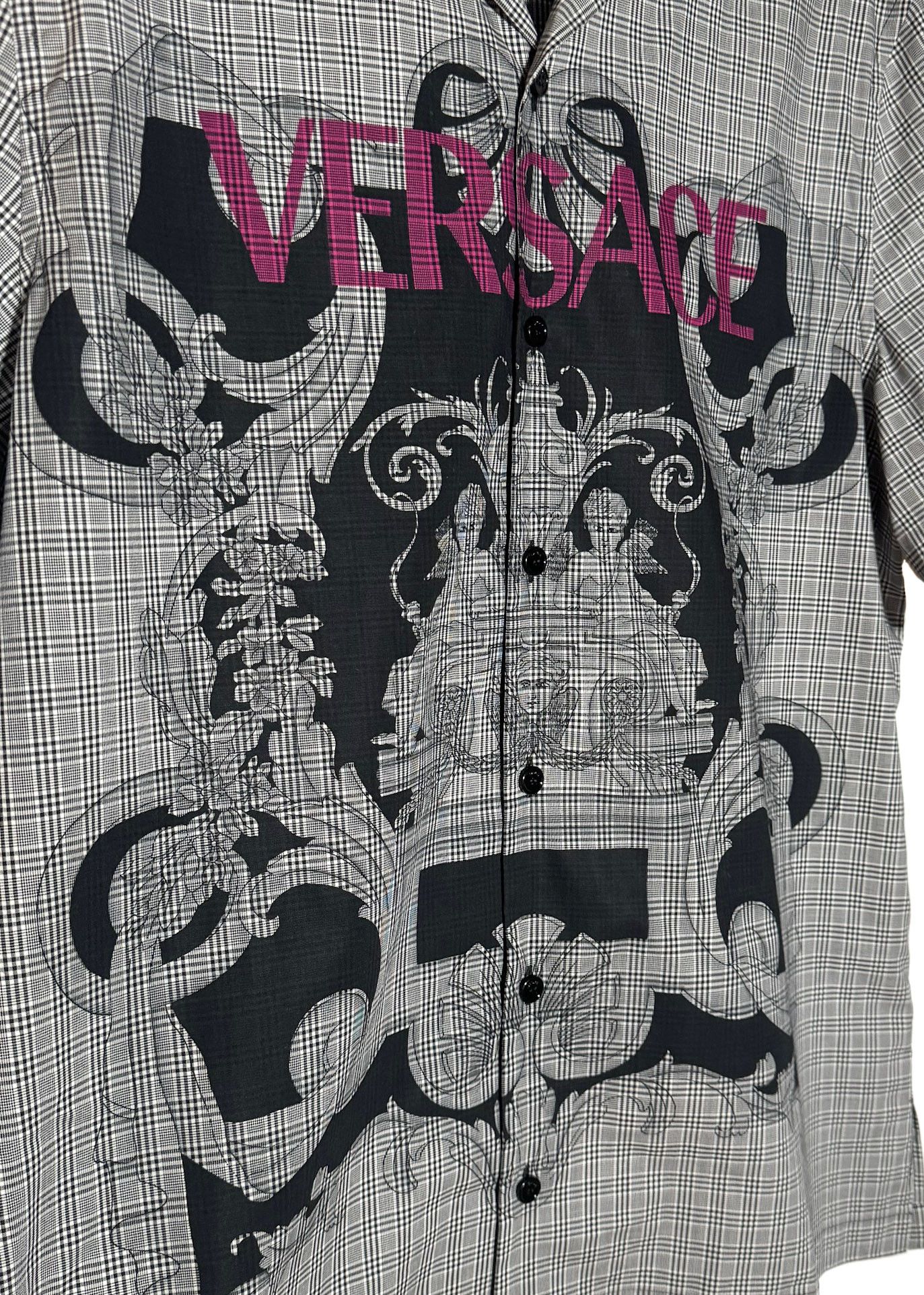 Versace Versace Grey Logo Print Short Sleeves Shirt Size US XS / EU 42 / 0 - 4 Thumbnail