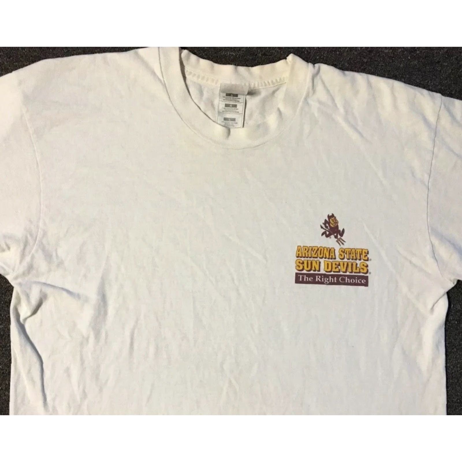 Vintage VINTAGE ASU Right Choice Shirt M White 90s Striped Long Sleeve Shirt Mens Grunge Humor University Sun Devils USA USA Size US M / EU 48-50 / 2 - 7 Thumbnail