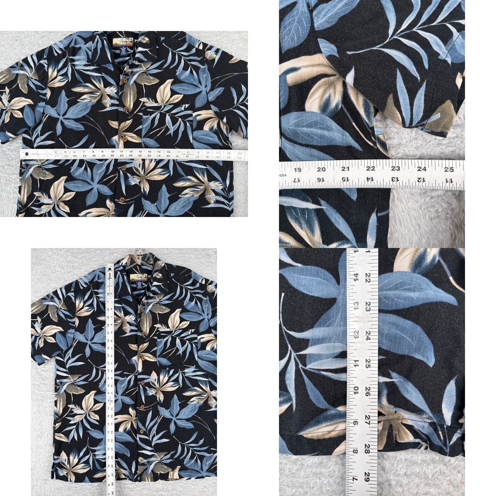 Vintage Havana Jack's Cafe Shirt Men Medium Black Blue Floral Hawaiian Button-Up Rayon Hawaiian Aloha Size US M / EU 48-50 / 2 - 8 Thumbnail