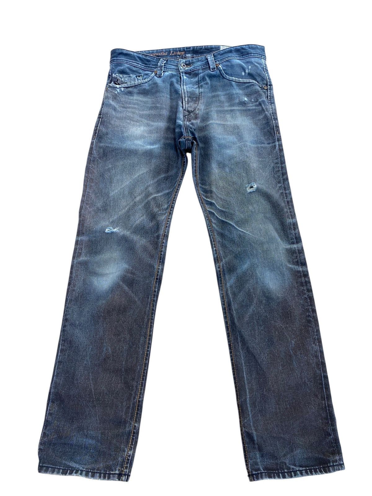 Diesel Diesel Darron Grunge Faded Ripped Style Jeans Size US 34 / EU 50 - 1 Thumbnail