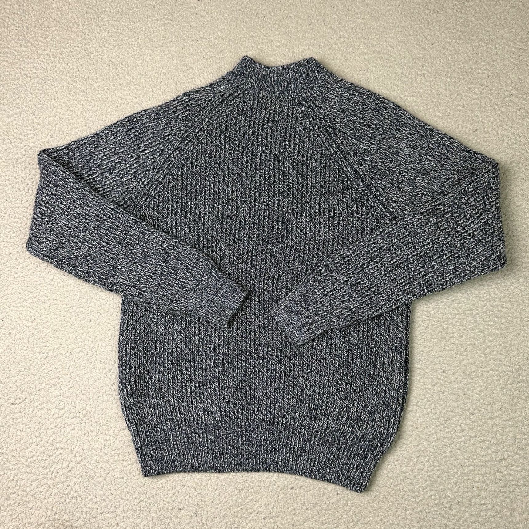 Uniqlo Uniqlo Sweater Mens Small Blue Mock Neck Cotton Blend Knit Jumper Pullover Gray Size US S / EU 44-46 / 1 - 3 Thumbnail