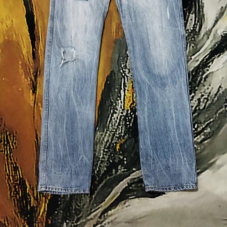 Vintage VINTAGE PINK LATTE DISTRESSED FADED BLUE JEANS PANTS Size US 30 / EU 46 - 3 Thumbnail
