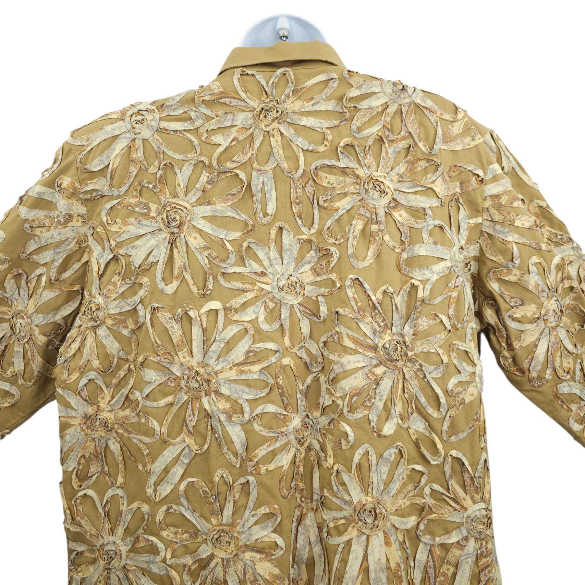 Other Pong Poco Shirt XL 3D Floral Appliqué Fabric Ribbons Bohemia Size XL / US 12-14 / IT 48-50 - 14 Thumbnail