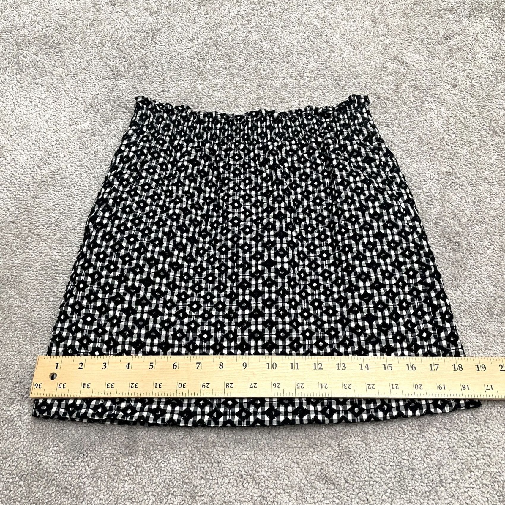 J.Crew J.Crew Skirt Womens 00 Black Geometric Embroidered Knee Length Mini Pencil Sidewalk Size 24" / US 00 / IT 34 - 7 Thumbnail