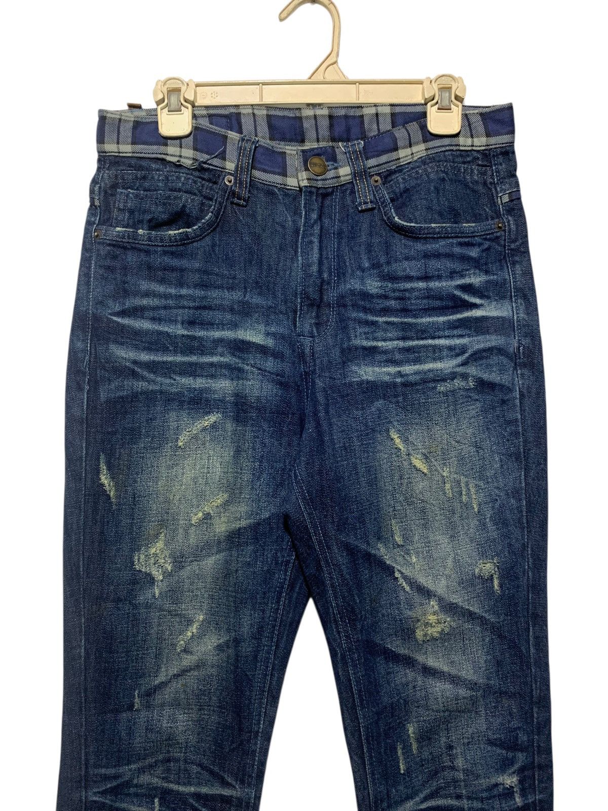 Undercover × Vintage Costume x Undercover distressed check waist jeans Size US 31 - 3 Thumbnail