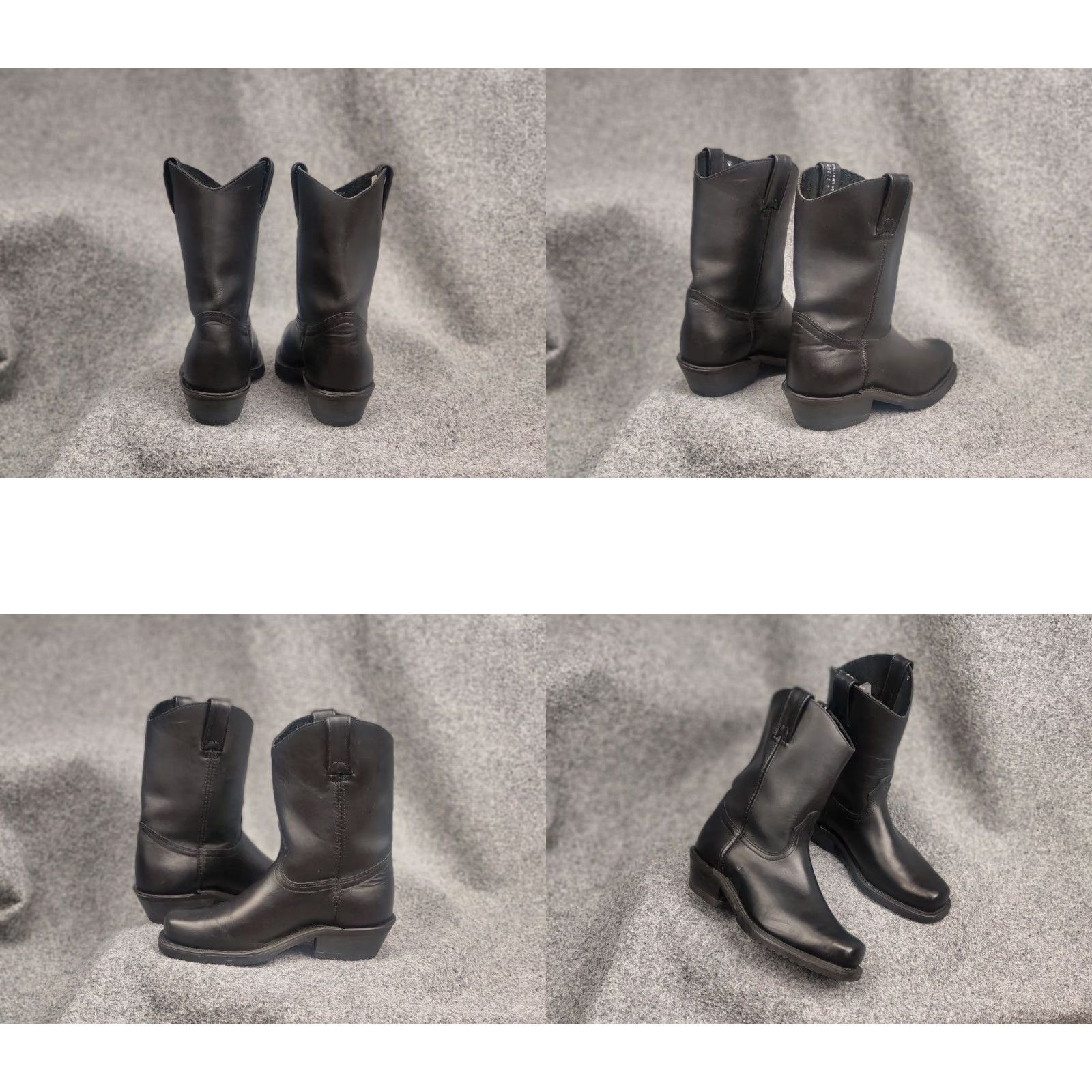 Vintage Canada West Leather Motorcycle Boots Western Square Toe Ankle Black Vintage Women’s Size 8 C Width Size US 8 / IT 38 - 8 Thumbnail
