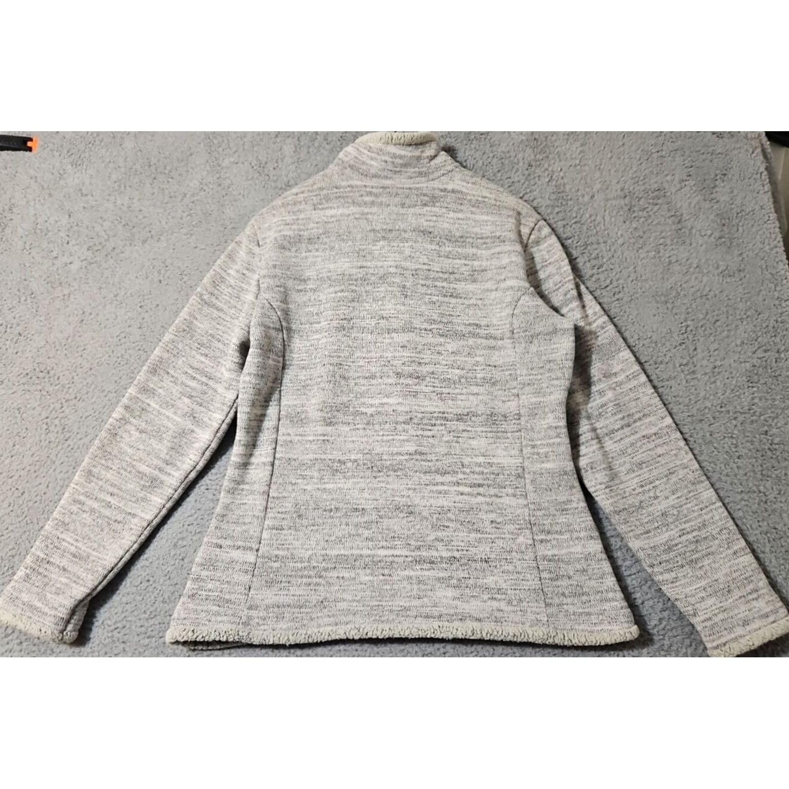 Vintage KUHL Women XL Alaska 1/4 Zip Gray Pullover Shearling Trim 4210 Size XL / US 12-14 / IT 48-50 - 3 Thumbnail