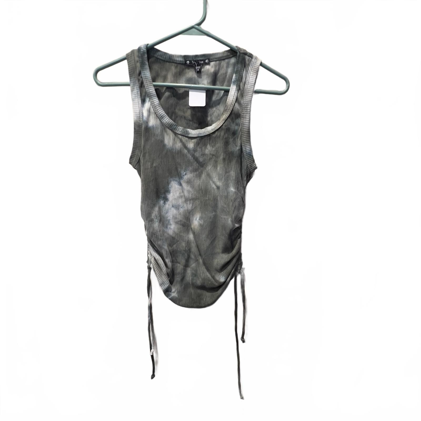 Other Try This Women's Ribbed Tank Top with Side Drawstrings, Size Size M / US 6-8 / IT 42-44 - 1 Thumbnail