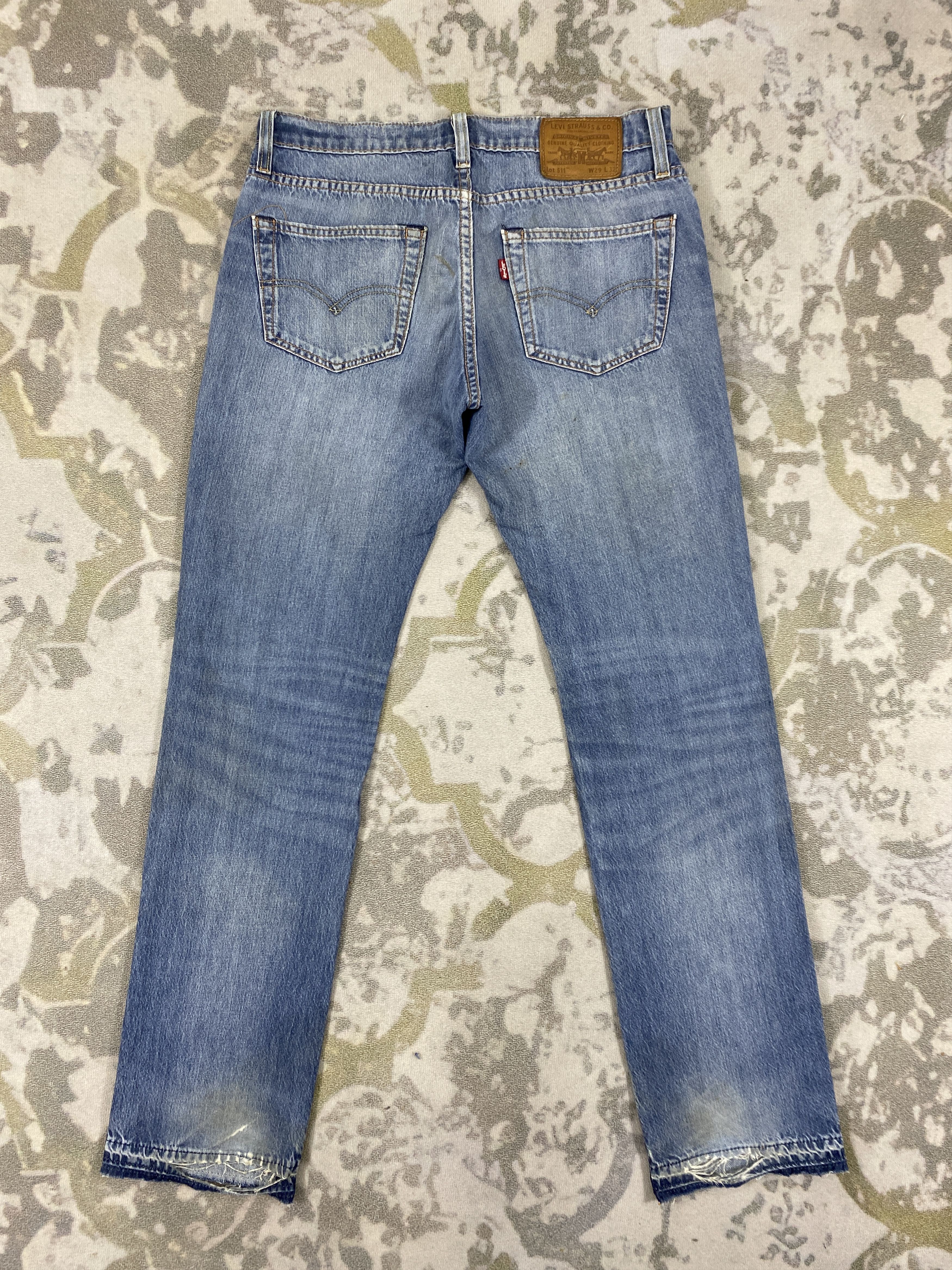 Levi's Distressed Blue Vintage Levi's 511 Jeans 30x30 Denim- JN3507 Size US 30 / EU 46 - 2 Thumbnail