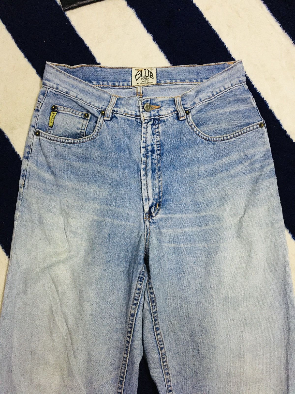 Armani Blue Power by Armani Flare Jeans (16) Size US 30 / EU 46 - 9 Thumbnail