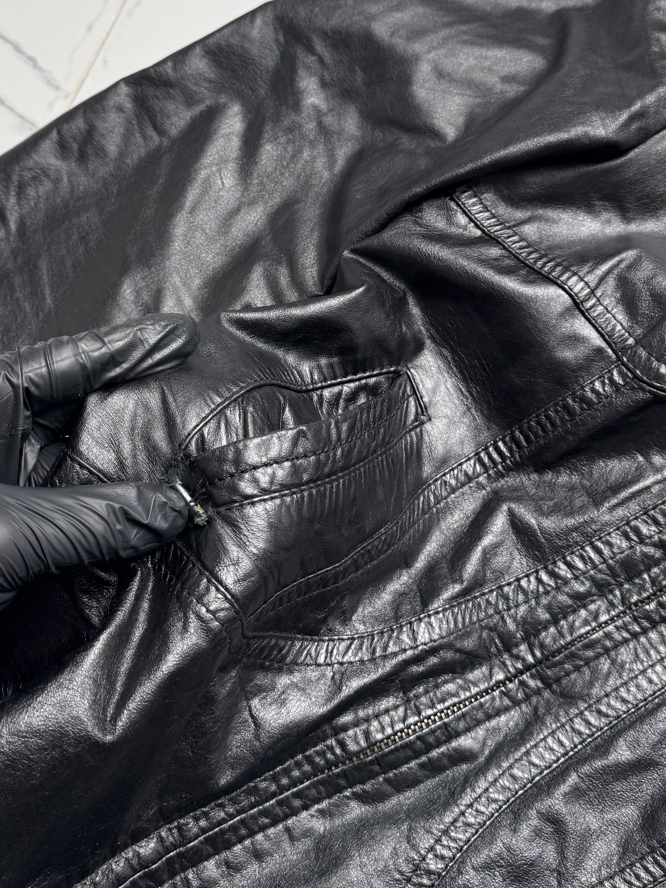 Japanese Brand Y2K Leather Jacket Womens Slim Fit Zip Up Biker Moto Coat Size S / US 4 / IT 40 - 14 Thumbnail