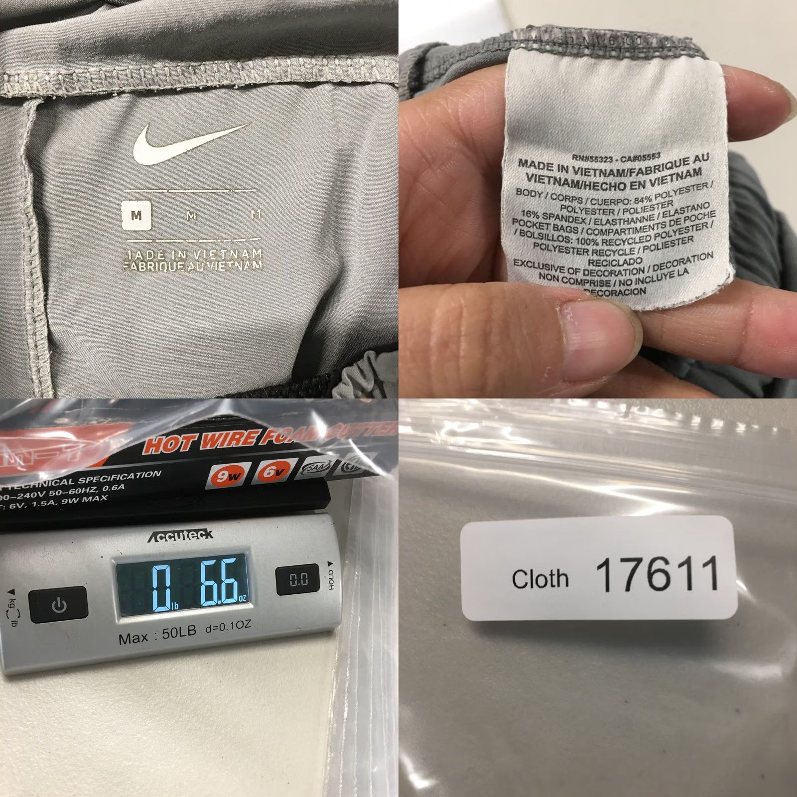 Nike Nike Athletic Basketball Shorts Mens Medium Gray High Rise Elastic Waist Pocket Size US 31 - 8 Thumbnail