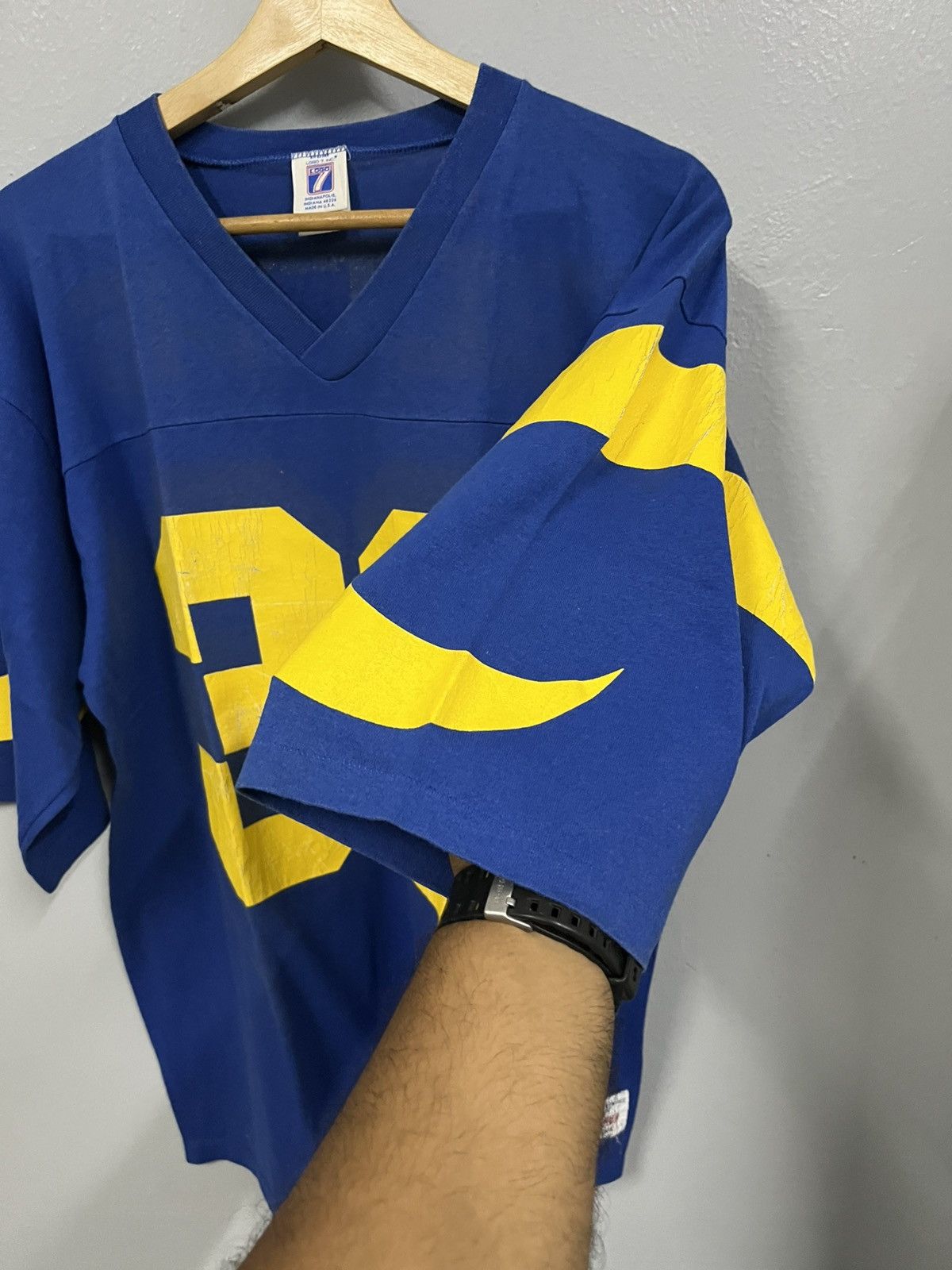 Vintage Vintage Logo 7 Los Angeles Rams Jerome Bettis Tee Size US L / EU 52-54 / 3 - 4 Thumbnail