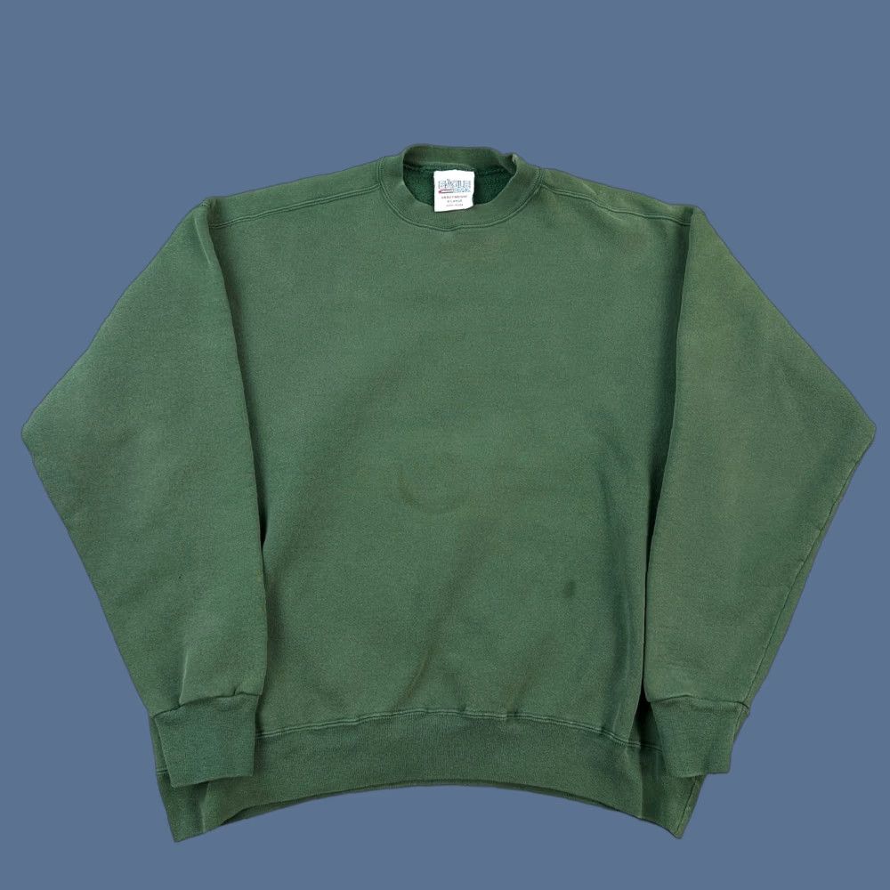 Vintage VINTAGE Eagle USA Sweatshirt Mens XL Green Heavyweight Crewneck Pullover USA Y2K Size US XL / EU 56 / 4 - 1 Thumbnail