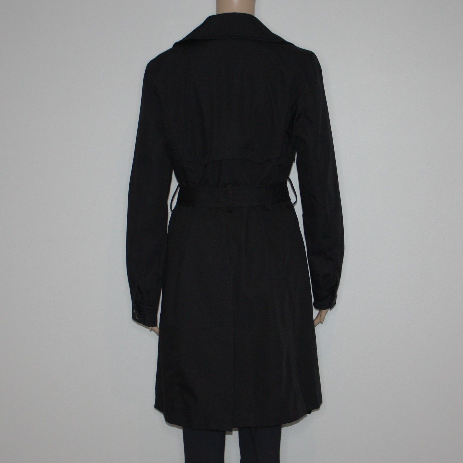 Kenneth Cole Women's Black Trench Coat Belted Jacket in size Medium Size M / US 6-8 / IT 42-44 - 4 Thumbnail
