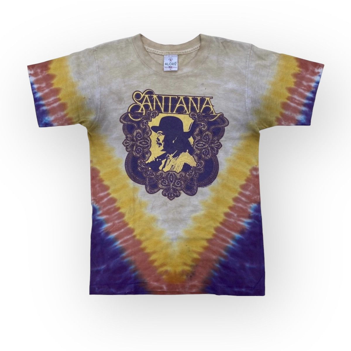 Vintage Carlos Santana All Is One Tie Dye Band Tees