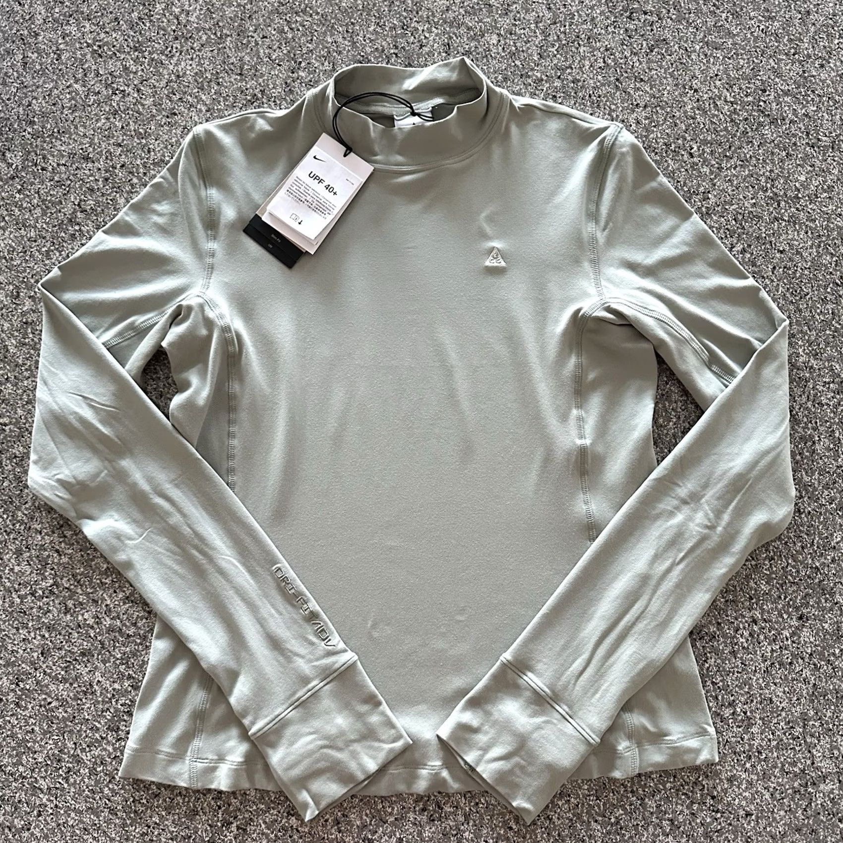 Nike ACG Nike ACG Shirt Womens M Dri-FIT ADV Long Sleeve Top Mock Goat Rocks Green 90s Rock Mens Womens Girls Boys Size M / US 6-8 / IT 42-44 - 6 Thumbnail
