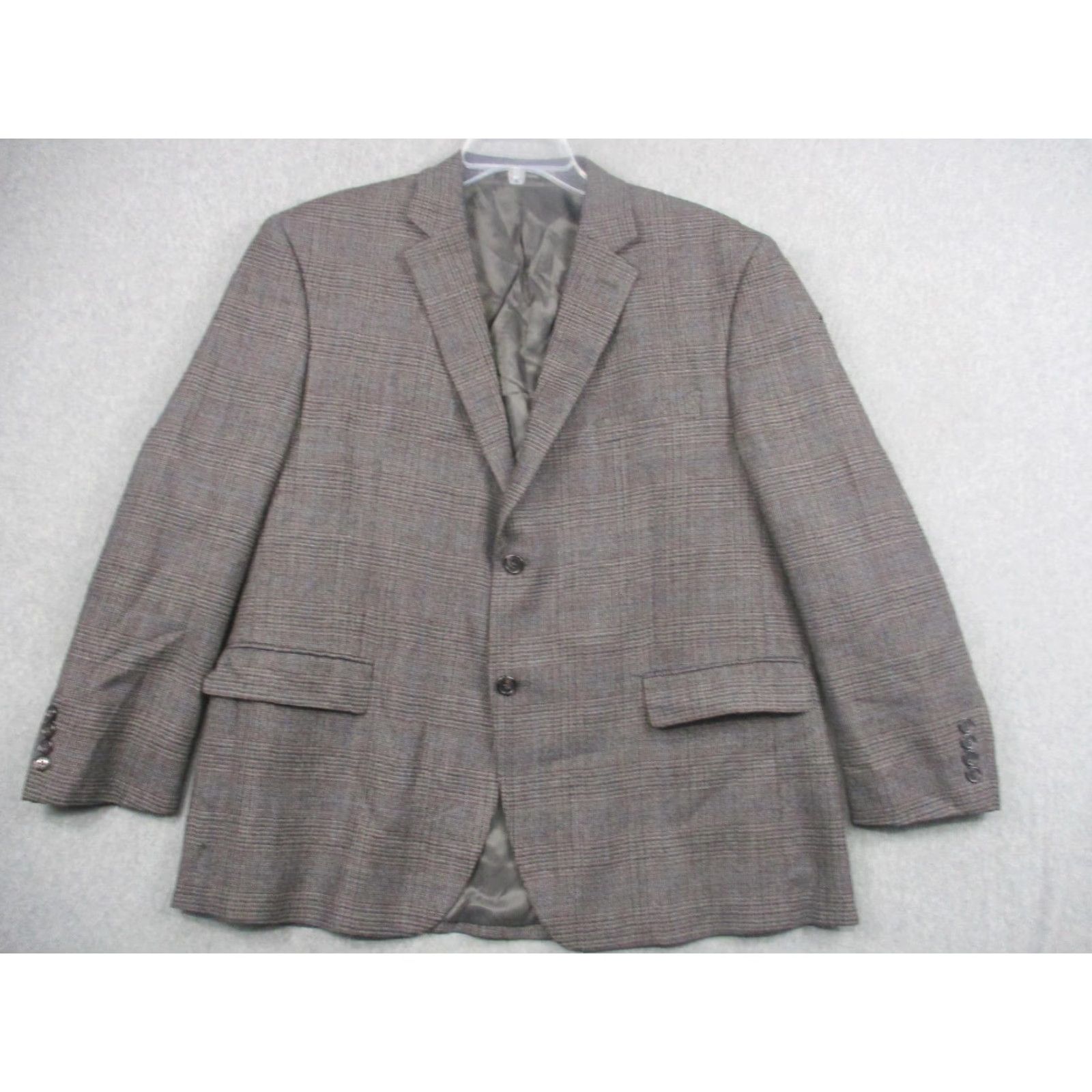 Ralph Lauren VINTAGE Lauren Ralph Lauren Jacket Mens 42S Brown Wool Glen Plaid Blazer Sport Coat Size 42R - 2 Thumbnail