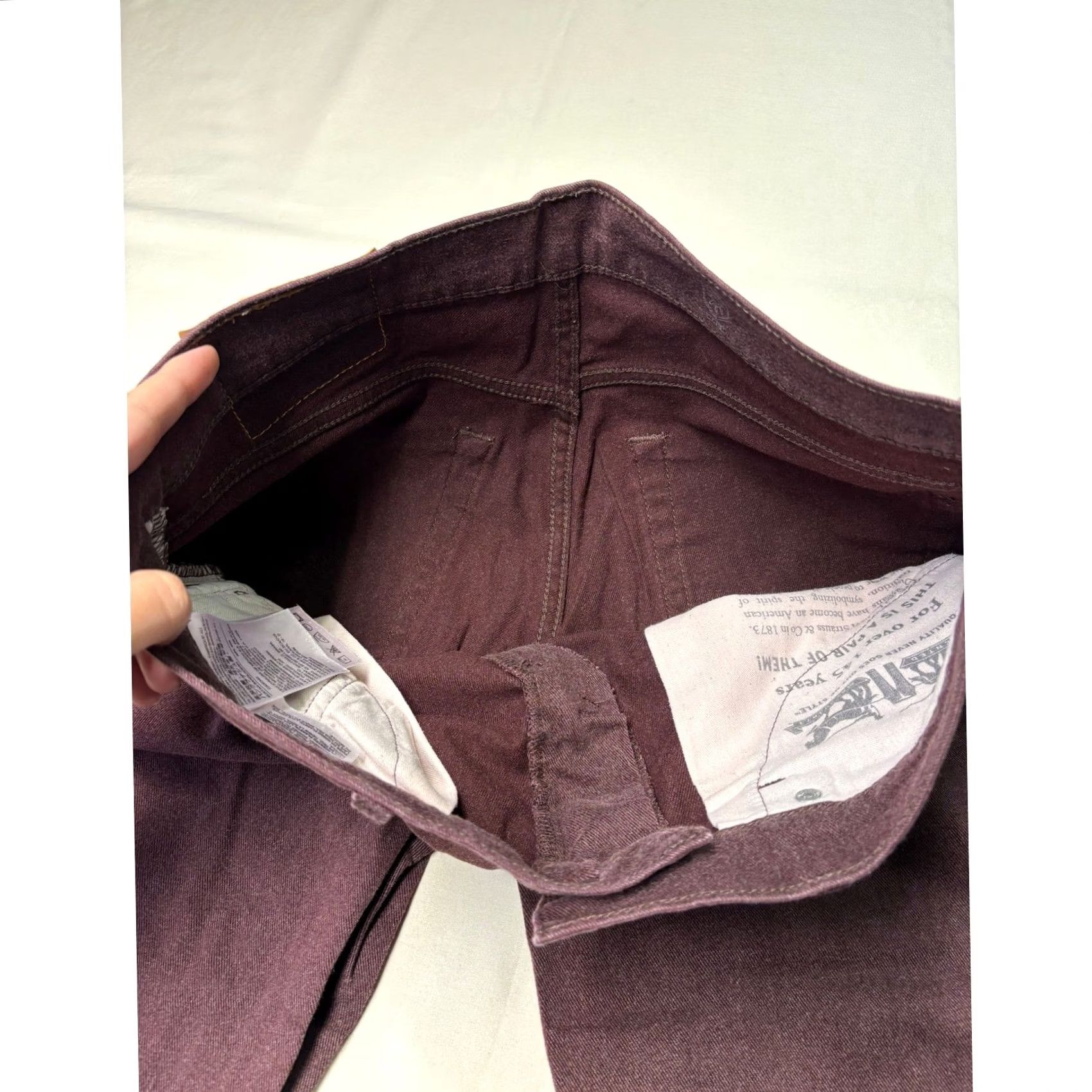 Levi's Levis 511 Slim Fit Jeans Mens 31x32 Burgundy Maroon Stretch Denim 04511-5065 Size US 31 - 4 Thumbnail