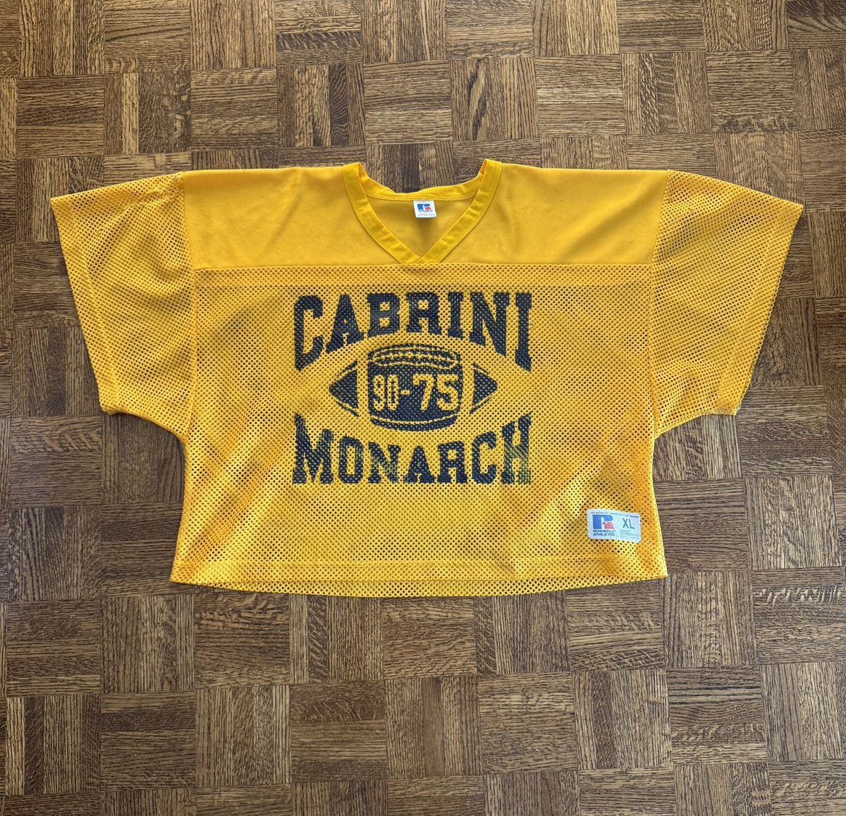 Vintage 90s Russell Athletic Cabrini Mesh Football Jersey