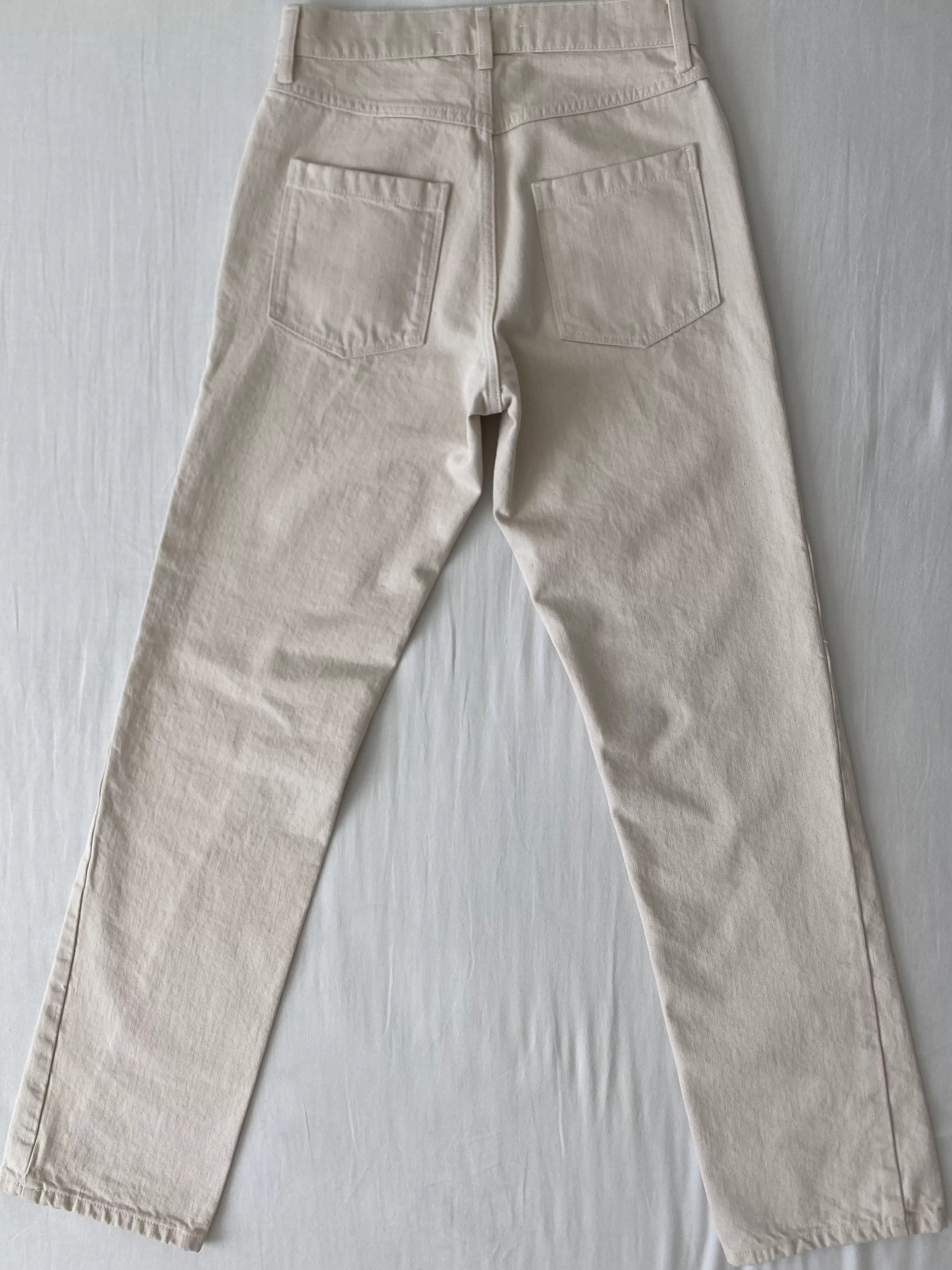 Bianca Saunders Ecru ISKO Straight Leg Jeans Size US 30 / EU 46 - 2 Thumbnail