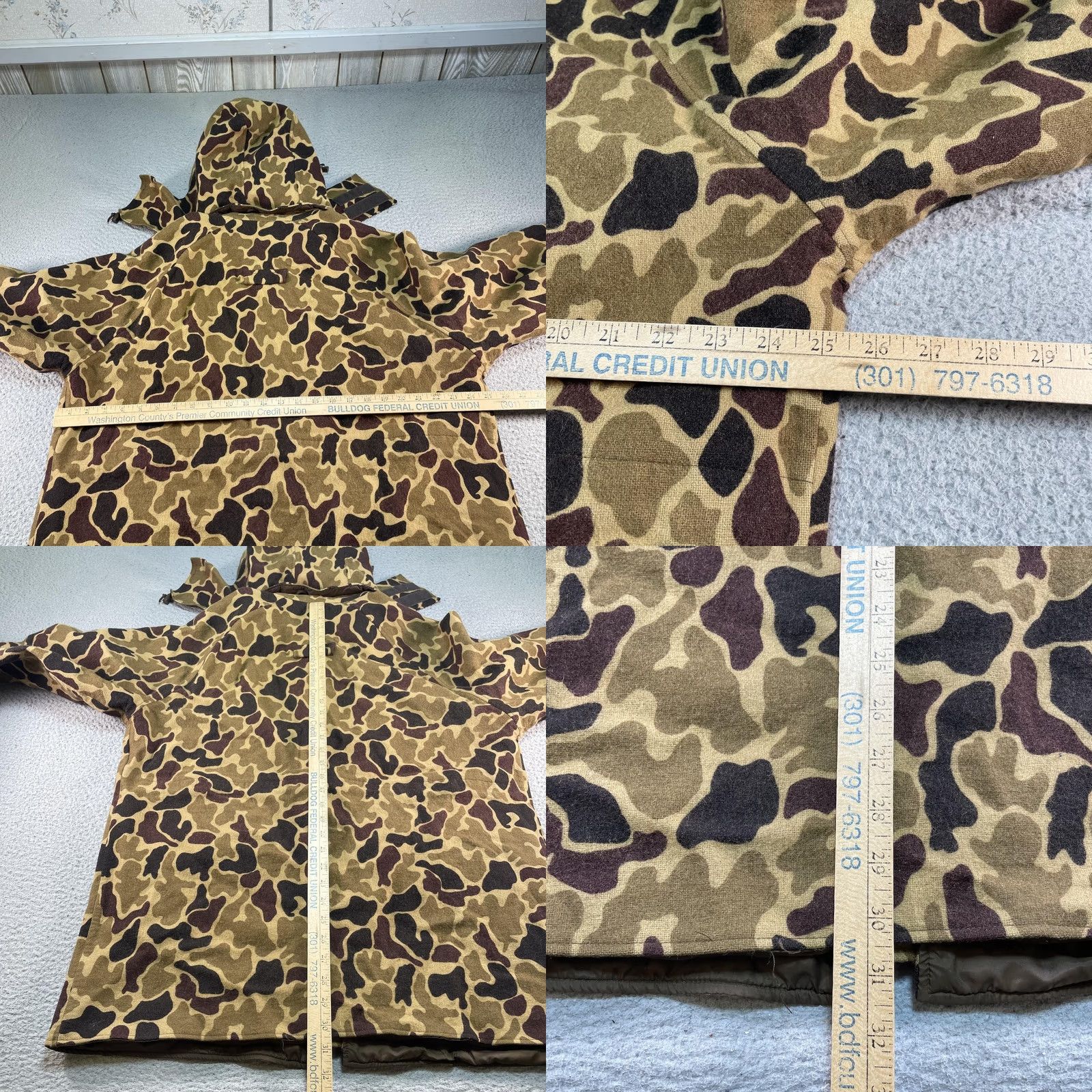 Vintage VINTAGE Woolrich Camouflage Jacket Mens XL Brown Wool Gore Tex Parka Hooded Pockets Zipper Size US XL / EU 56 / 4 - 10 Thumbnail