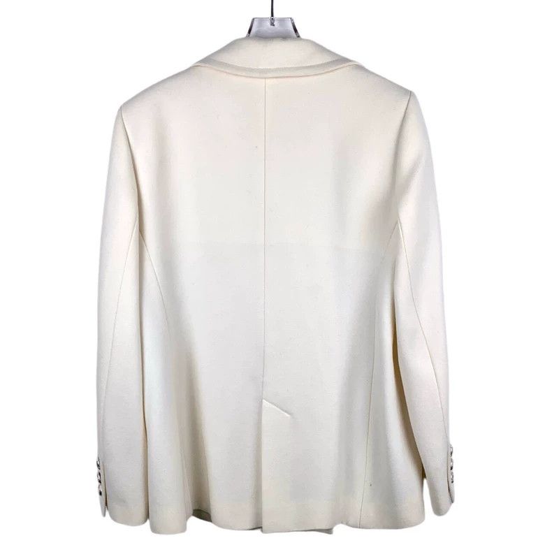 Chanel ChanelLapel earth button white wool tweed long-sleeved jack Size M / US 6-8 / IT 42-44 - 2 Thumbnail