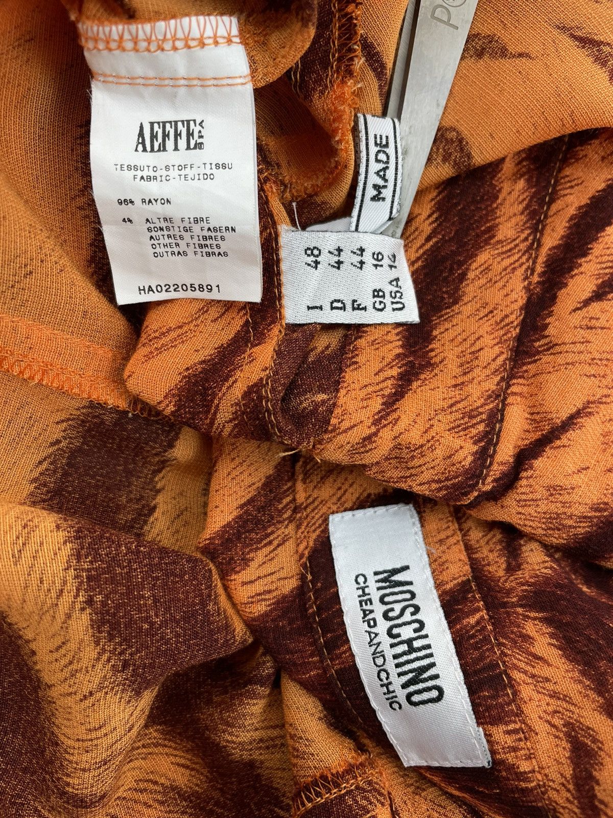 Boutique Moschino × Love Moschino × Moschino VTG 90’s Leopard Print Zebra Animal Long Sleeve Shirt Blouse Top Size XL / US 12-14 / IT 48-50 - 11 Thumbnail