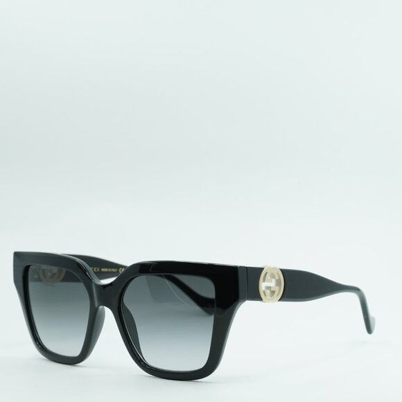 Gucci Gucci GG1023S 008 Sunglasses Black Cat Eye Frame, Grey Size ONE SIZE - 3 Thumbnail