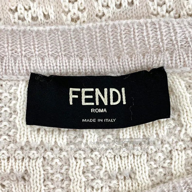 Fendi Fendi Color block logo letter all-over print merino wool r Size US S / EU 44-46 / 1 - 5 Thumbnail