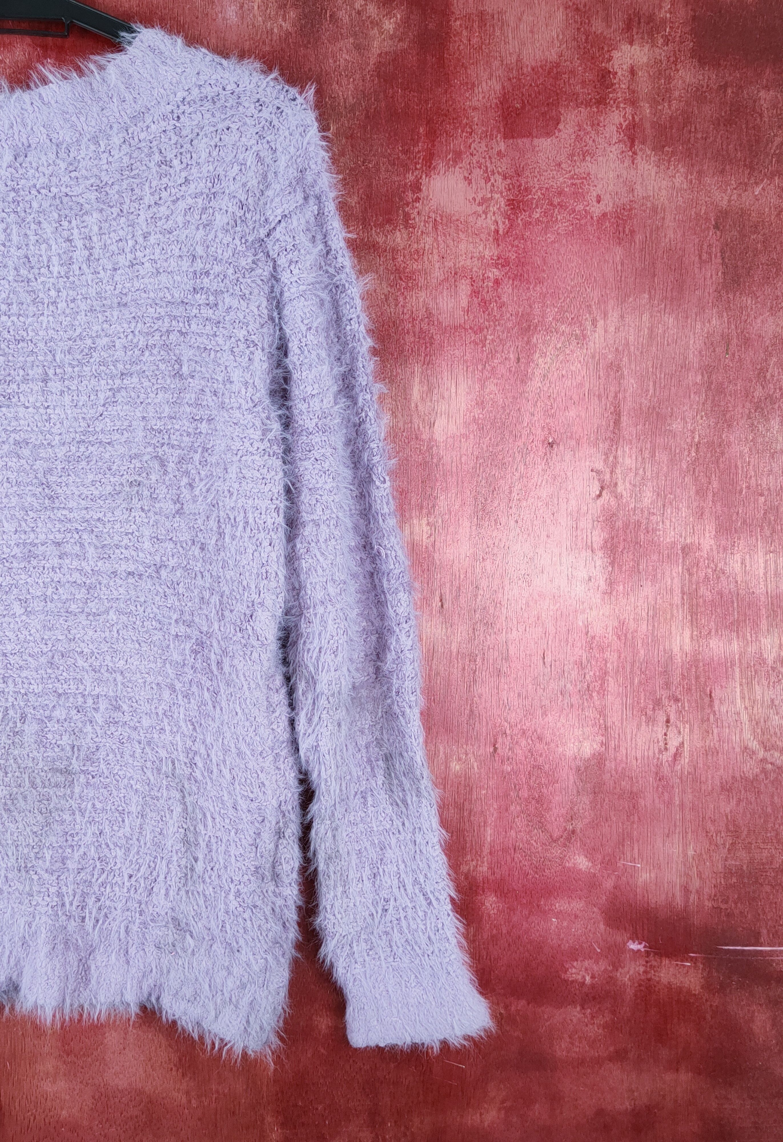 Homespun Knitwear × Japanese Brand Back Number Purple Shag Shaggy Fur Mohair Knitwear #S1920 Size L / US 10 / IT 46 - 9 Thumbnail