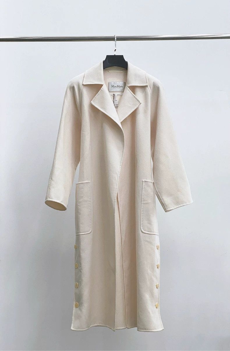 Max Mara Max Mara Beige cashmere coat with belt Size S / US 4 / IT 40 - 1 Thumbnail