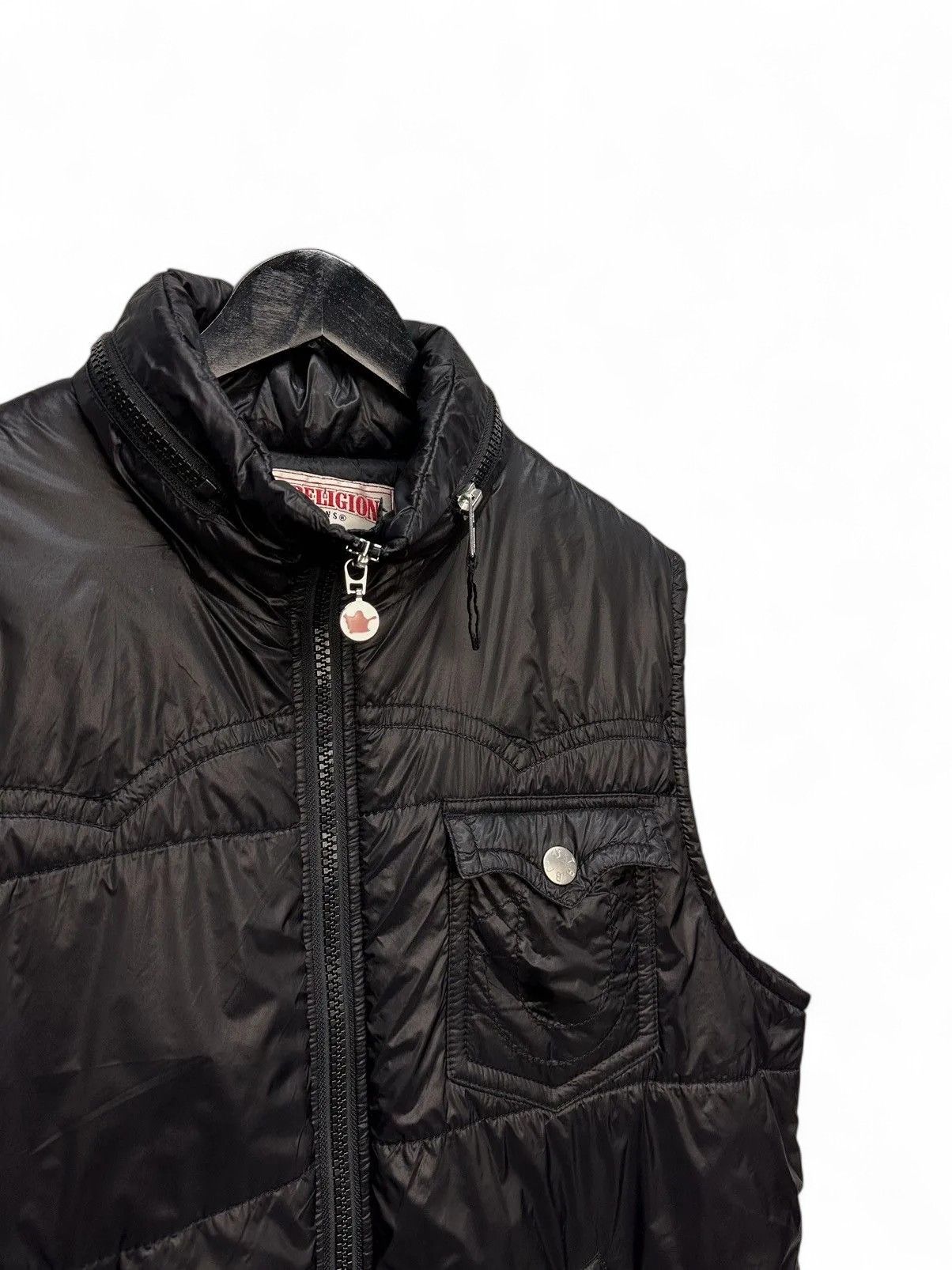 Vintage True Religion black denim vest y2k streetwear vintage style Size US XL / EU 56 / 4 - 4 Thumbnail