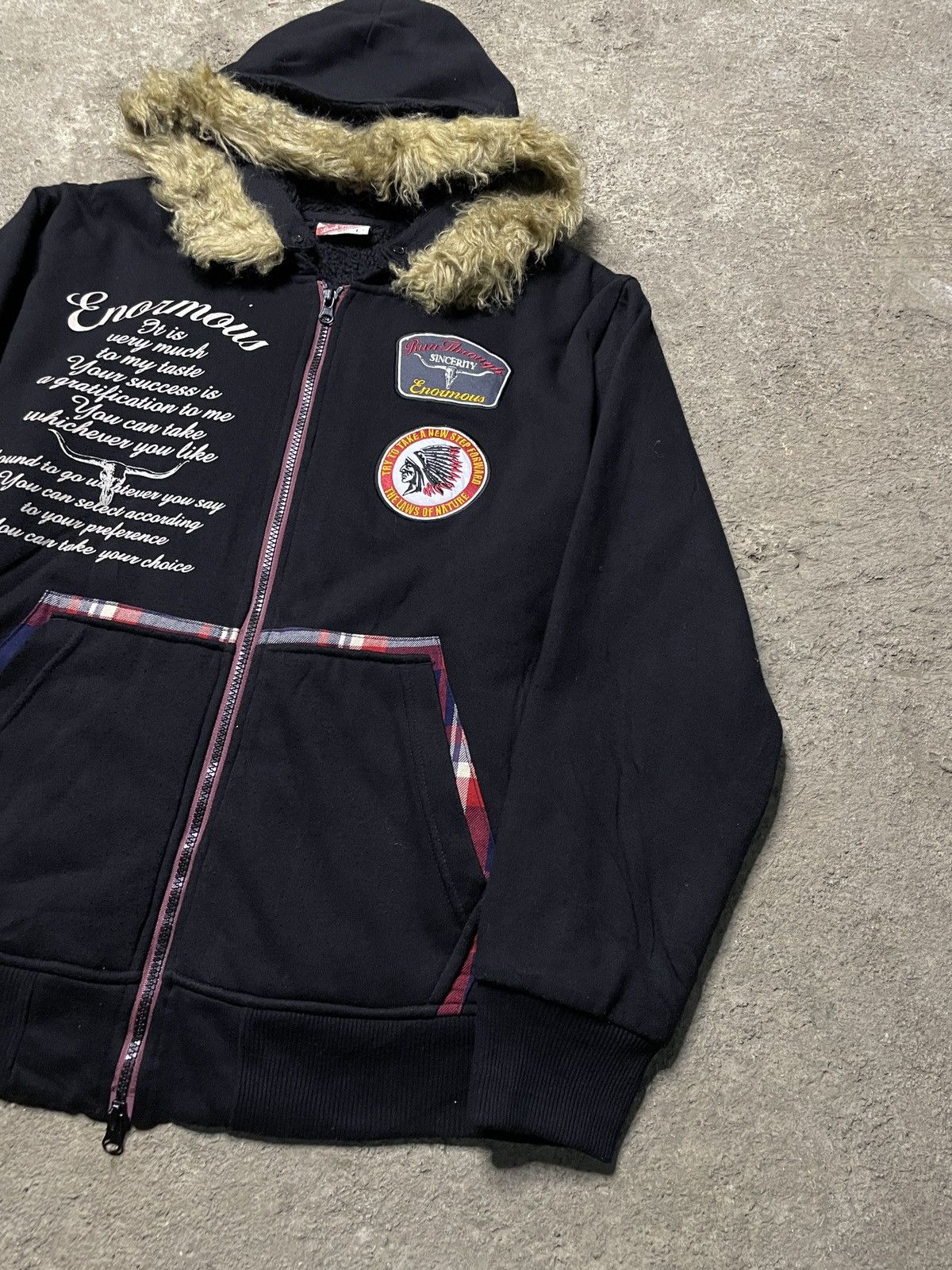 14th Addiction 2000’s Lock Heaven - Poem Fur Hoodie Size US M / EU 48-50 / 2 - 4 Thumbnail