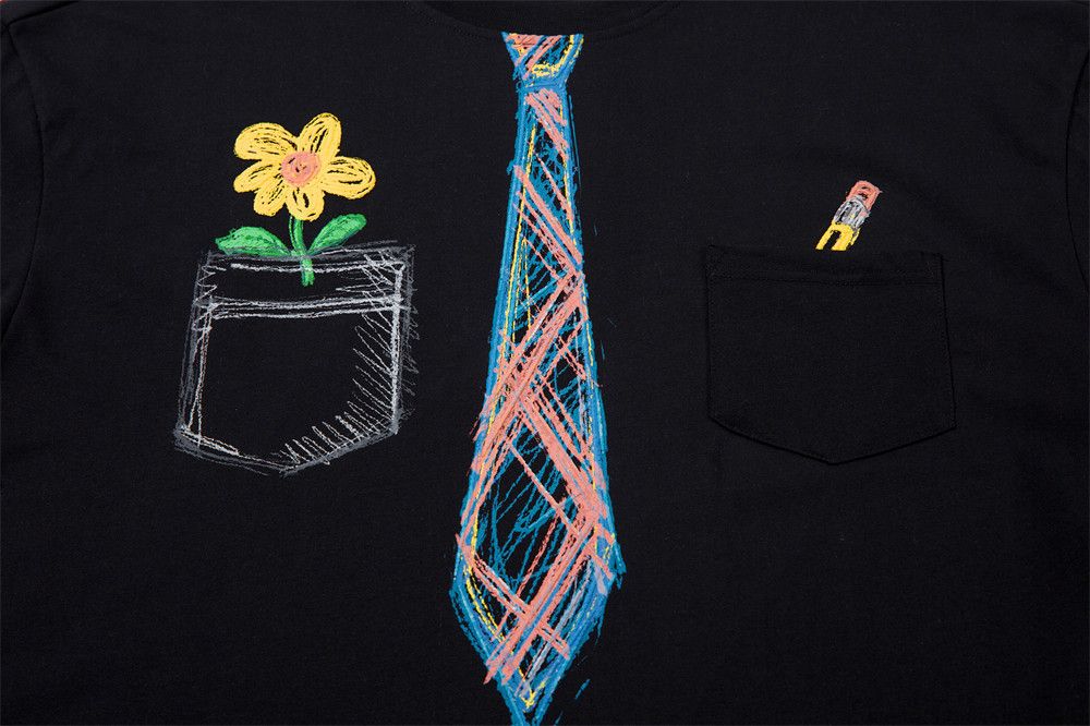 Japanese Brand × Vintage Men's casual high street hand-painted tie T-shirt Size US M / EU 48-50 / 2 - 3 Thumbnail