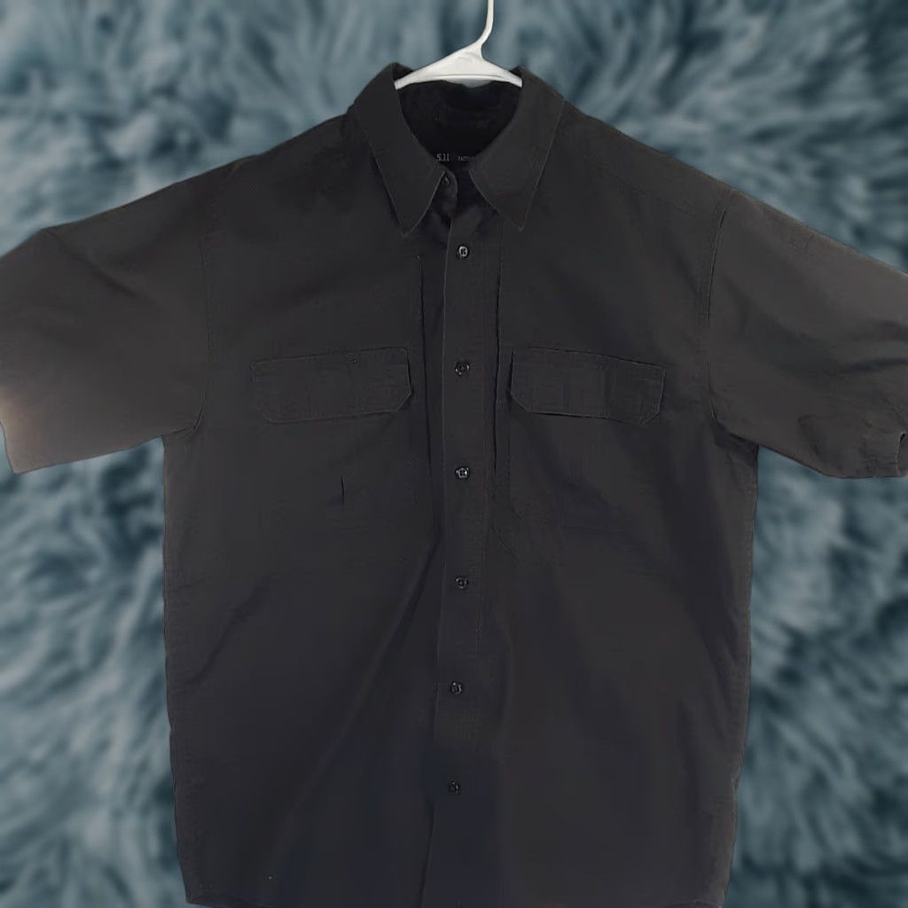 Vintage 5.11 Tactical Shirt Button-Up Medium Short Sleeve Mens Dark Gray Pockets Size US M / EU 48-50 / 2 - 1 Thumbnail