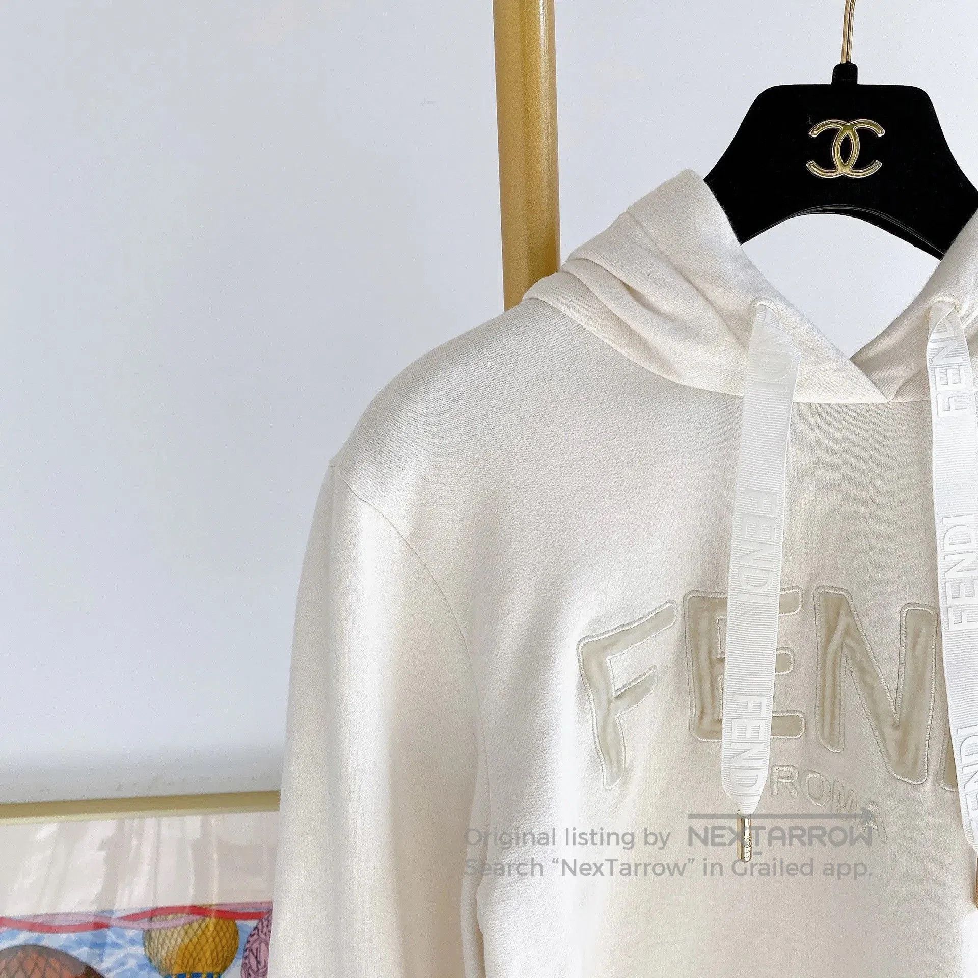 Fendi Fendi Beige Logo Hoodie XS. Size XS / US 0-2 / IT 36-38 - 3 Thumbnail