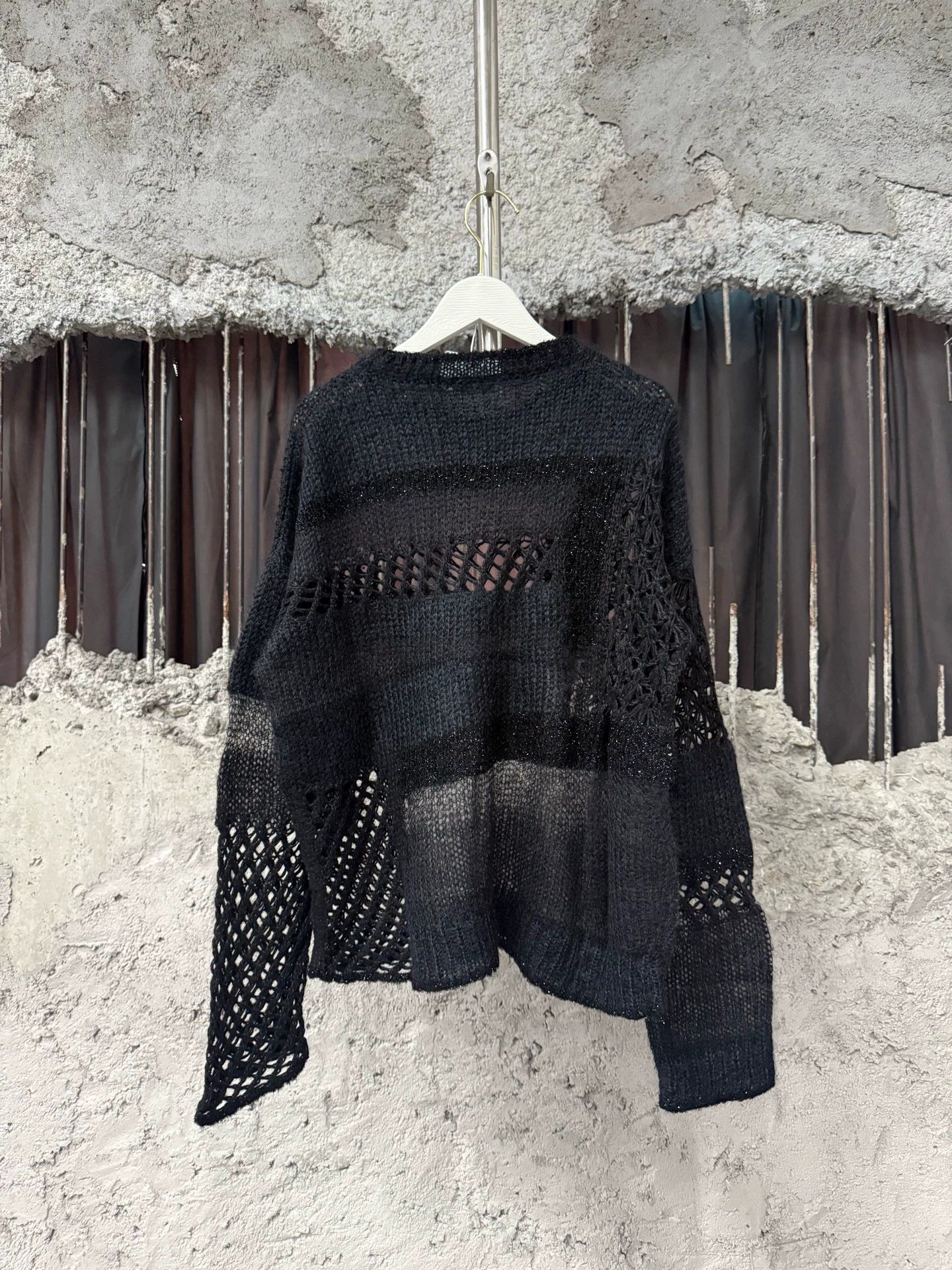 Saint Laurent Paris SAINT LAURENT SLP Openwork Knit Sweater XS New Size XS / US 0-2 / IT 36-38 - 2 Thumbnail