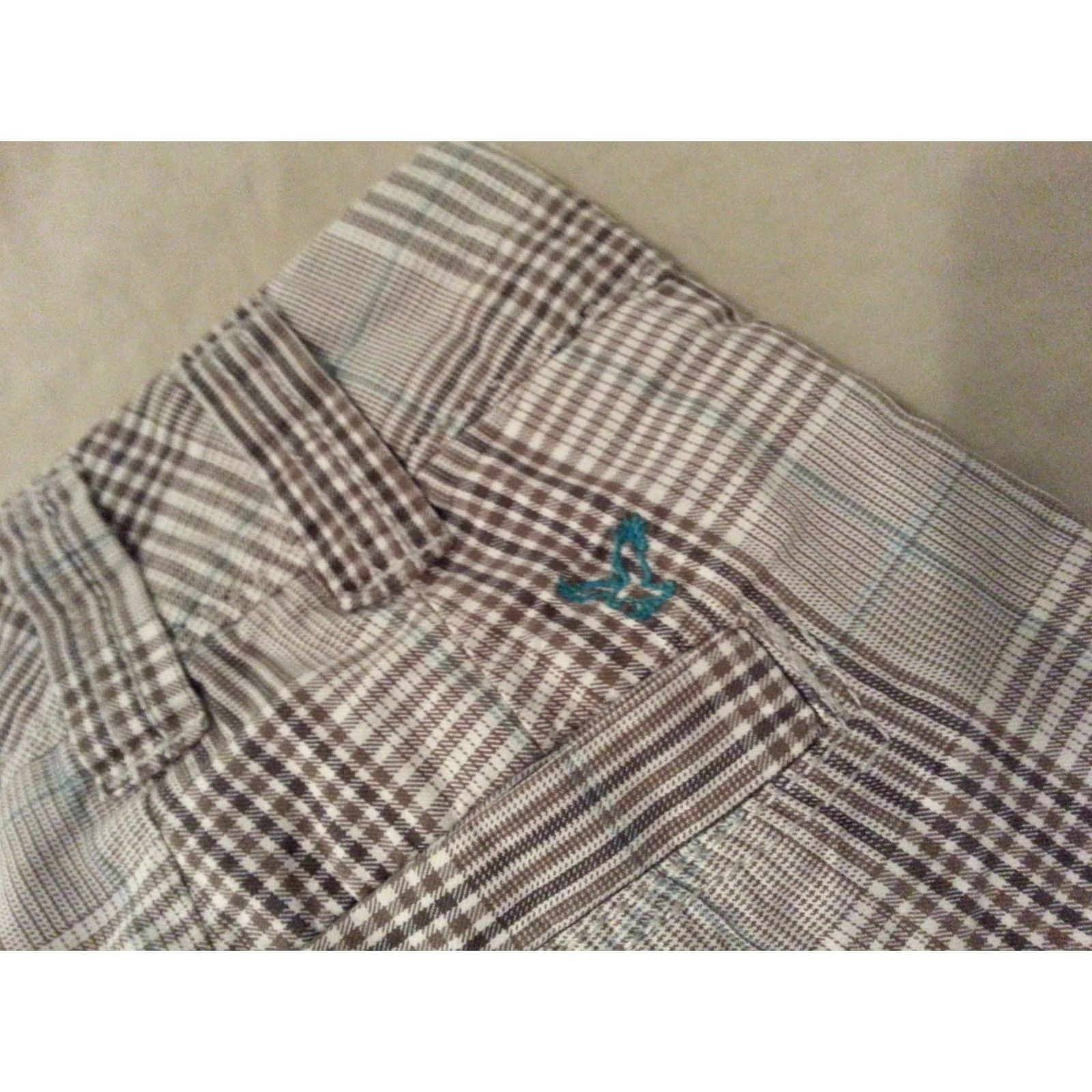American Eagle Outfitters Womens American Eagle Outfitters Khaki Plaid Shorts 2 Cotton Size 26" / US 2 / IT 38 - 3 Thumbnail