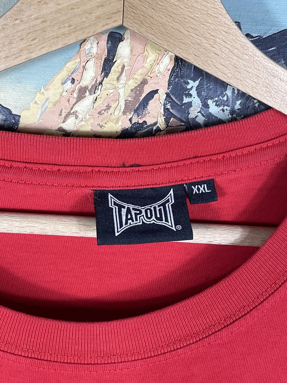 Affliction × Tapout × Vintage CRAZY VINTAGE Y2K TAPOUT AFFLICTION GRUNGE RED T-SHIRT Size US XXL / EU 58 / 5 - 6 Thumbnail