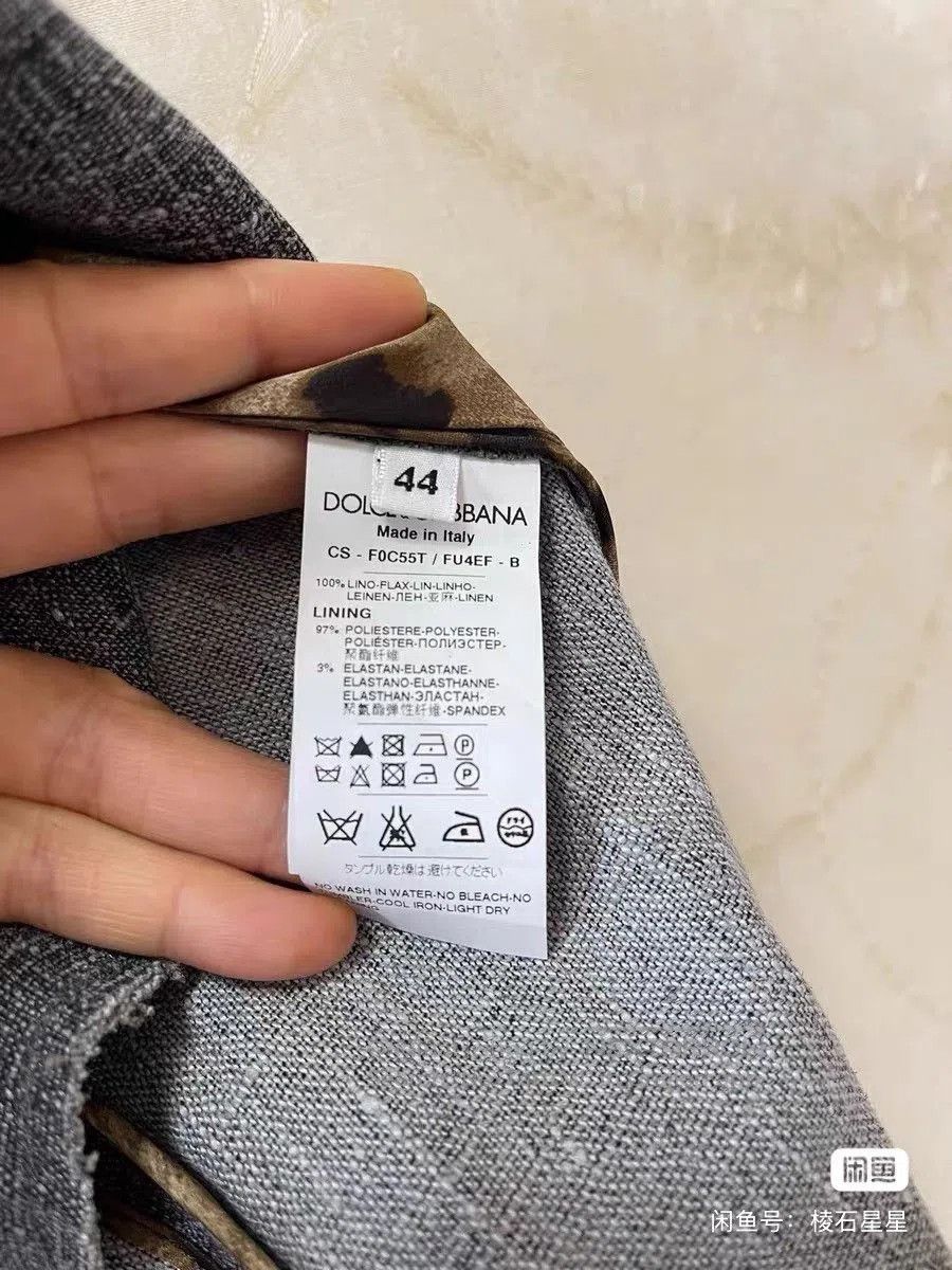 Dolce & Gabbana DG Blue Linen Double. Size M / US 6-8 / IT 42-44 - 3 Thumbnail