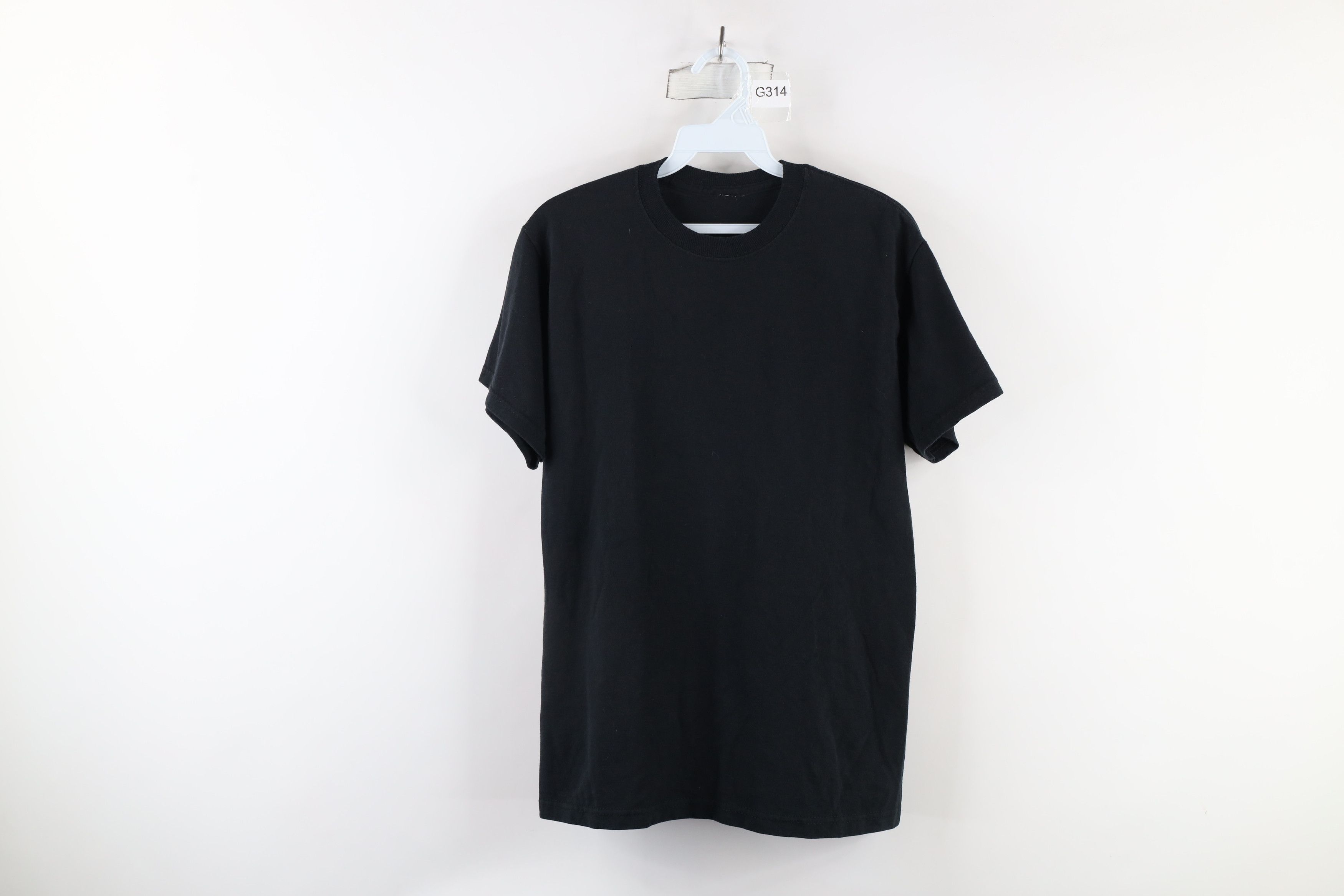 Vintage Vintage 90s Streetwear Blank Short Sleeve T-Shirt Black Size US S / EU 44-46 / 1 - 1 Thumbnail